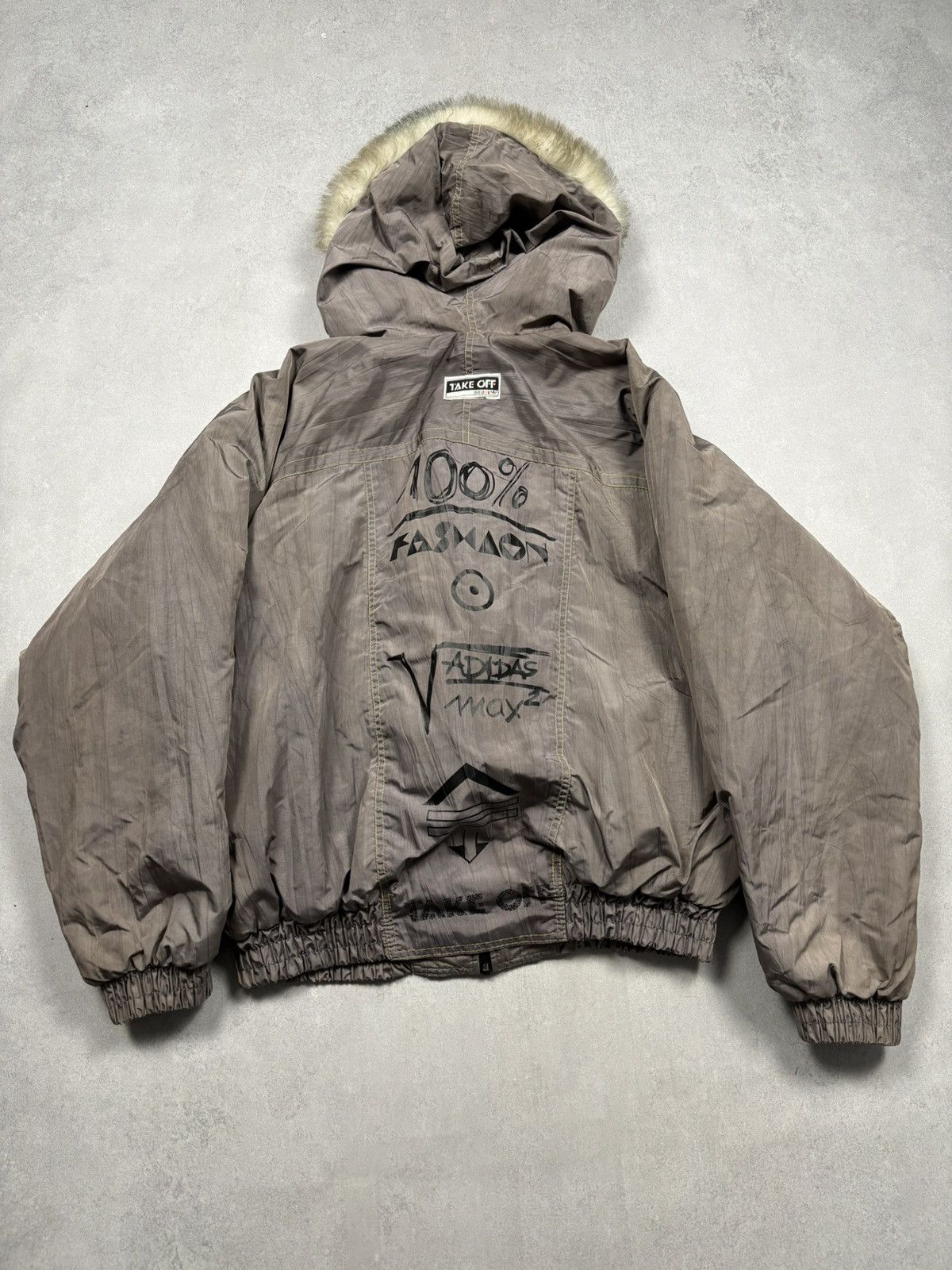 Adidas Vintage 90s Adidas Take Off Fur Hood Archive Jacket Y2K Rare Size US M / EU 48-50 / 2 - 2 Thumbnail