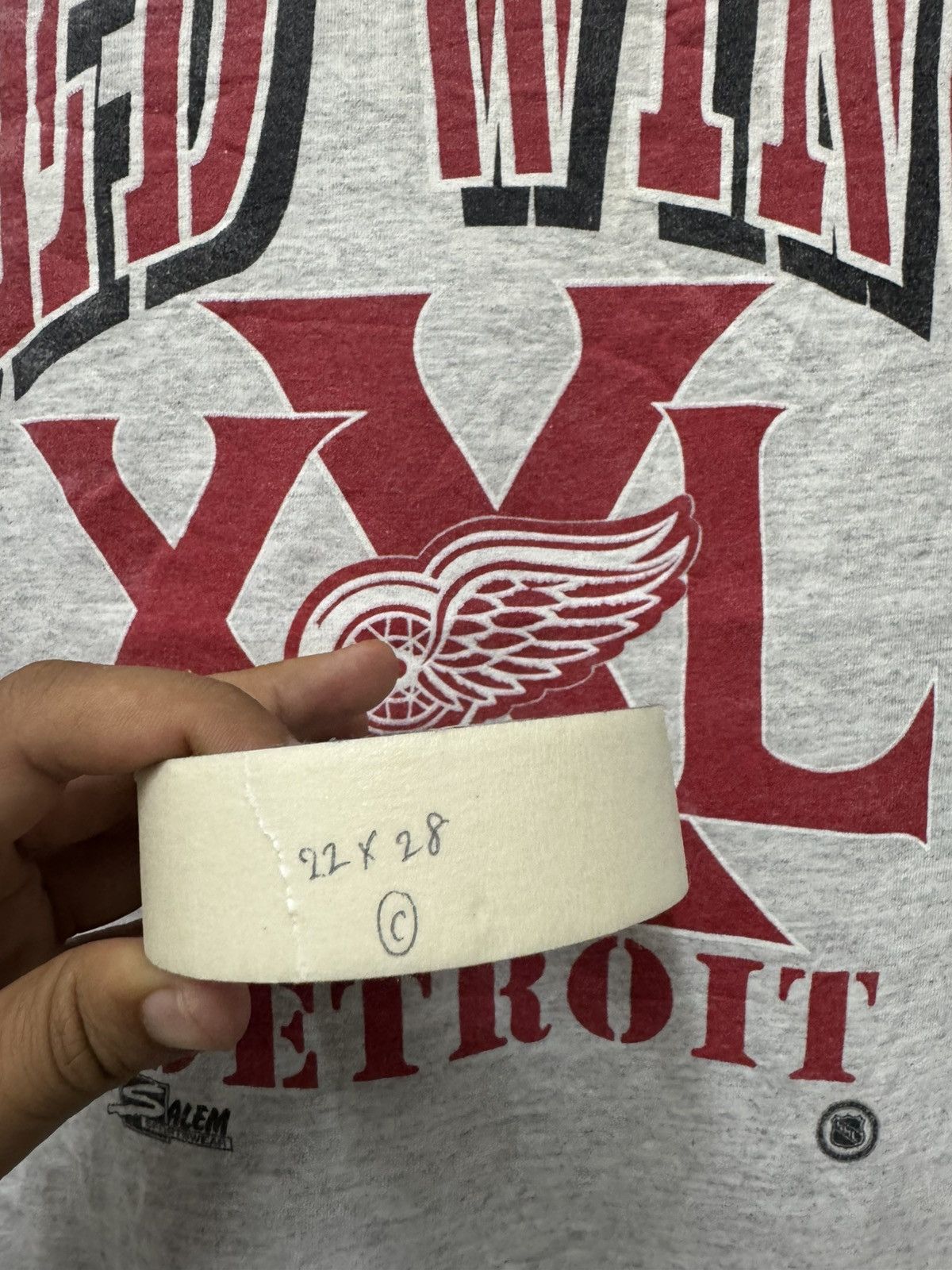 Vintage Vintage Red Wings Detroit Logo Salem Tag T shirt Size US XL / EU 56 / 4 - 8 Thumbnail