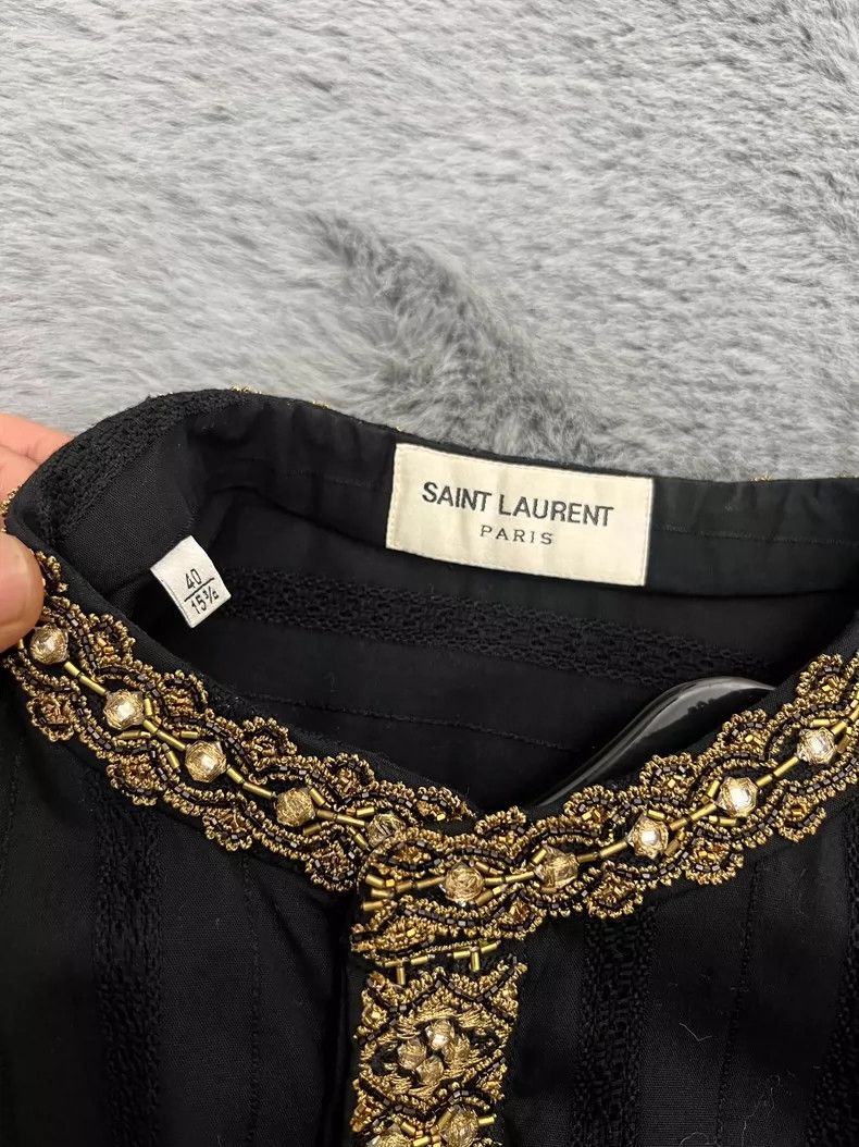 Saint Laurent Paris Saint Laurent Paris19 Spring/Summer Show Style Black Gold Size US XXS / EU 40 - 3 Thumbnail