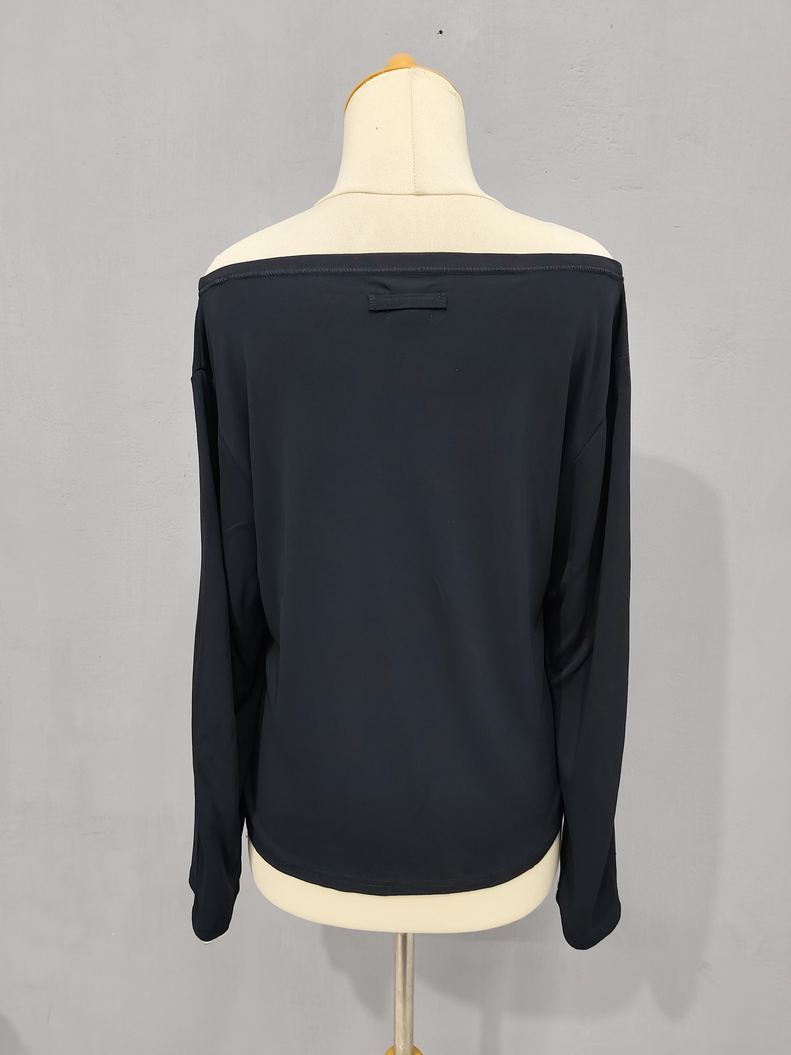 Jean Paul Gaultier 90s JPG Femme❤️‍🔥Striped Cuff Rayon Boatneck Top Blouses Size M / US 6-8 / IT 42-44 - 4 Thumbnail