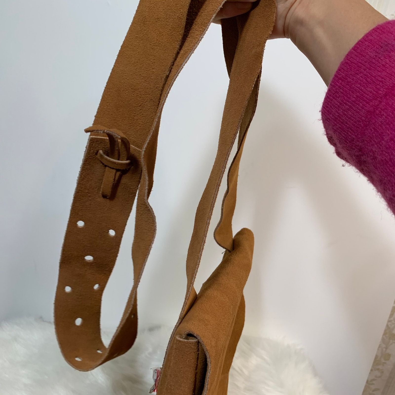 Leather Genuine Leather Crossbody Bags Brown Color Made in USA. Size ONE SIZE - 5 Thumbnail