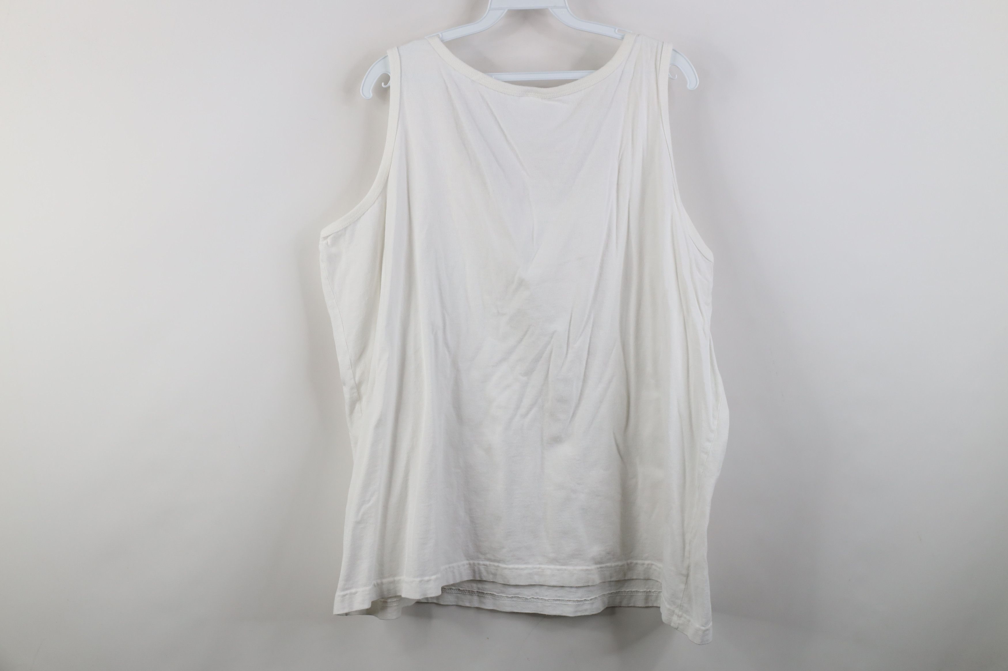 Vintage Vintage 90s Streetwear Cotton Tank Top T-Shirt White USA Size US XXL / EU 58 / 5 - 7 Thumbnail