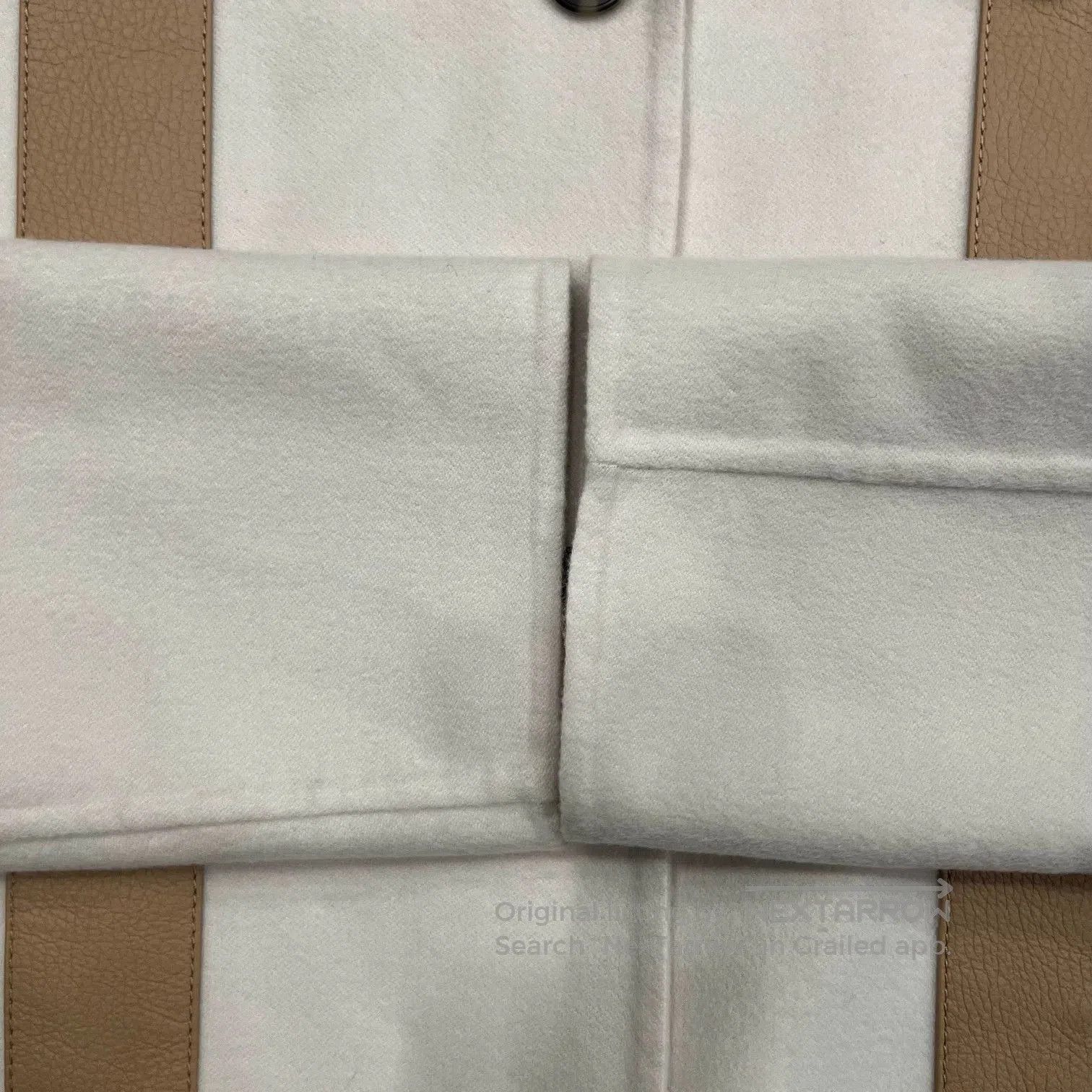 Hermes Hermes Beige Leather Trim Cashmere Coat. Size US XS / EU 42 / 0 - 6 Thumbnail