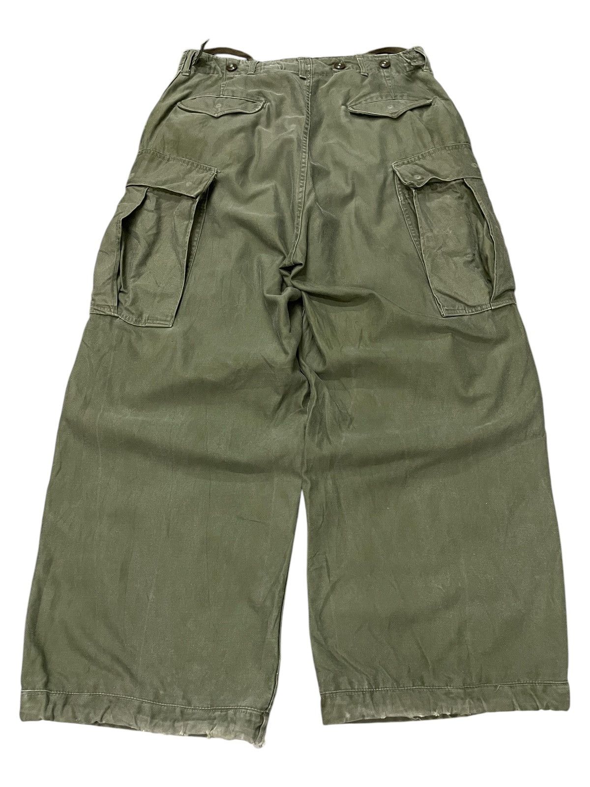 Vintage 50s Vintage WW2 US Military M-1951 Cargo Trousers Baggy Size US 32 / EU 48 - 2 Thumbnail