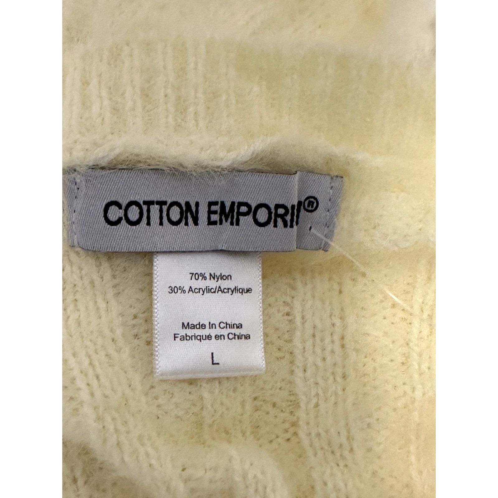 Other Cotton Emporium Light Yellow Ribbed Knit Sweater Cozy L NWOT Size L / US 10 / IT 46 - 8 Thumbnail