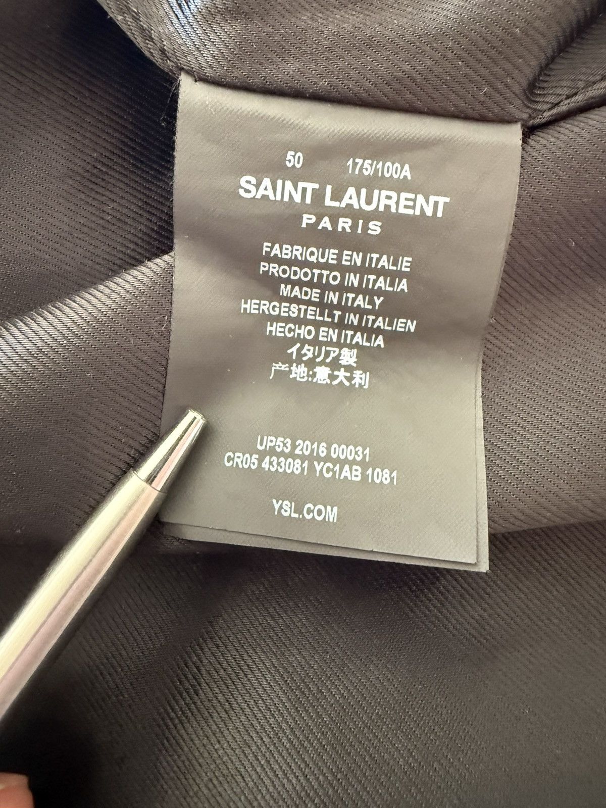 Saint Laurent Paris FW16 Saint Laurent studded leather biker jacket Hedi Grail Size US M / EU 48-50 / 2 - 24 Thumbnail