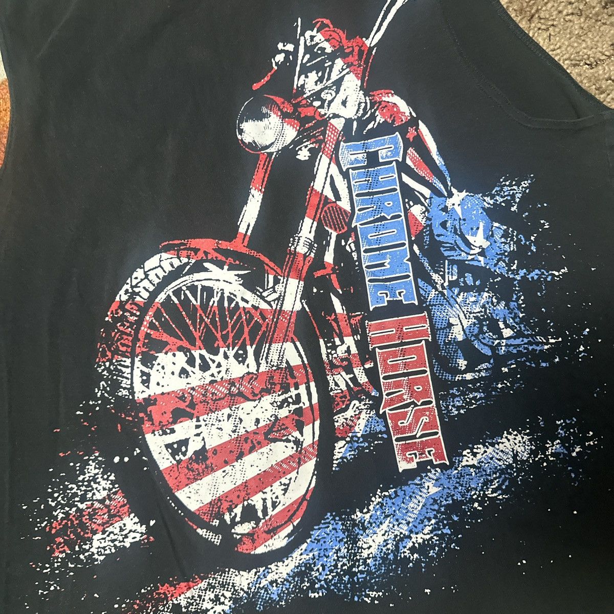 Faded Glory Vintage Faded Glory “chrome horse” biker sleeveless shirt Size US XL / EU 56 / 4 - 2 Thumbnail