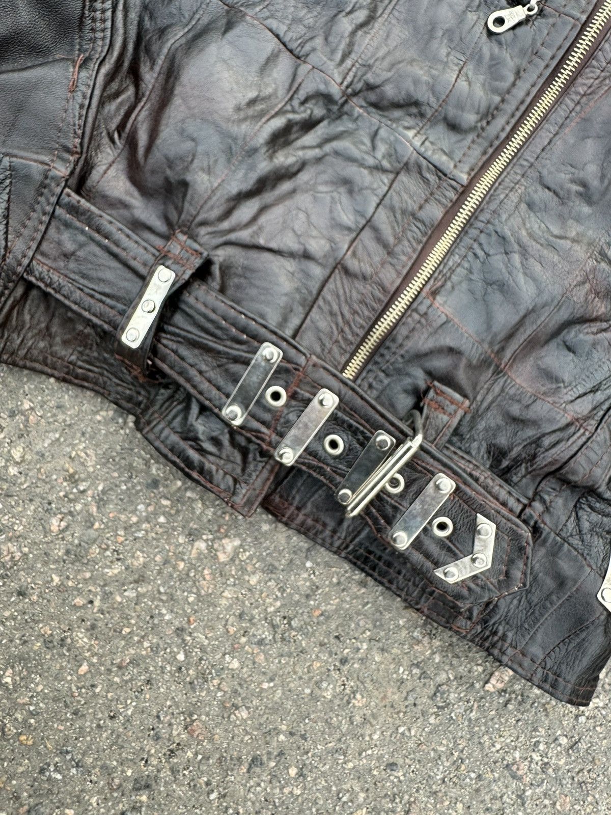 Dr. Martens × Vintage Vintage 80s Dr. Martens Leather Moto Bomber Opium Style Size US L / EU 52-54 / 3 - 4 Thumbnail