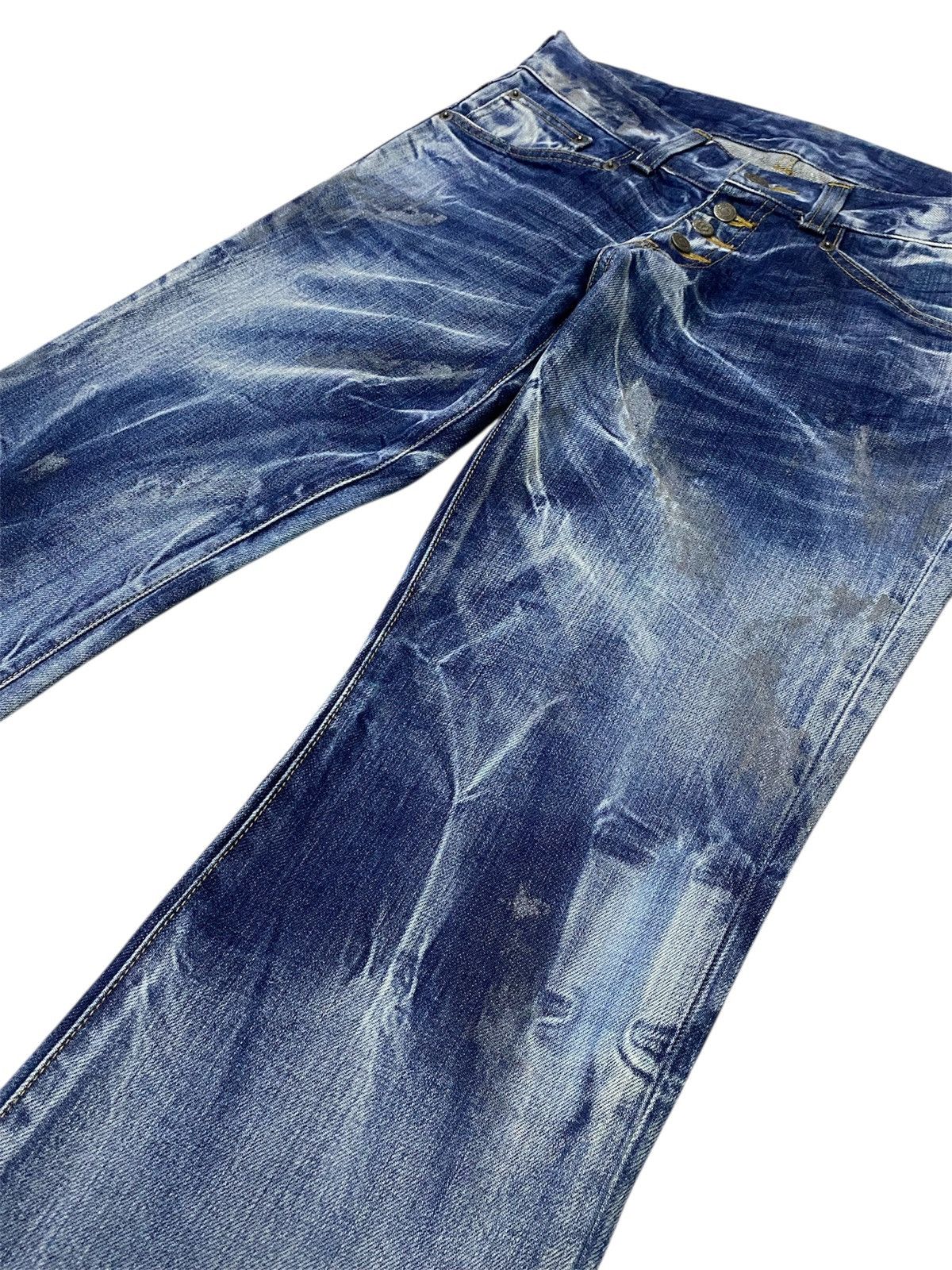Tornado Mart 💃 Tornado Mart Flare Mudwash Whiskers Denim Pants Size US 30 / EU 46 - 6 Thumbnail