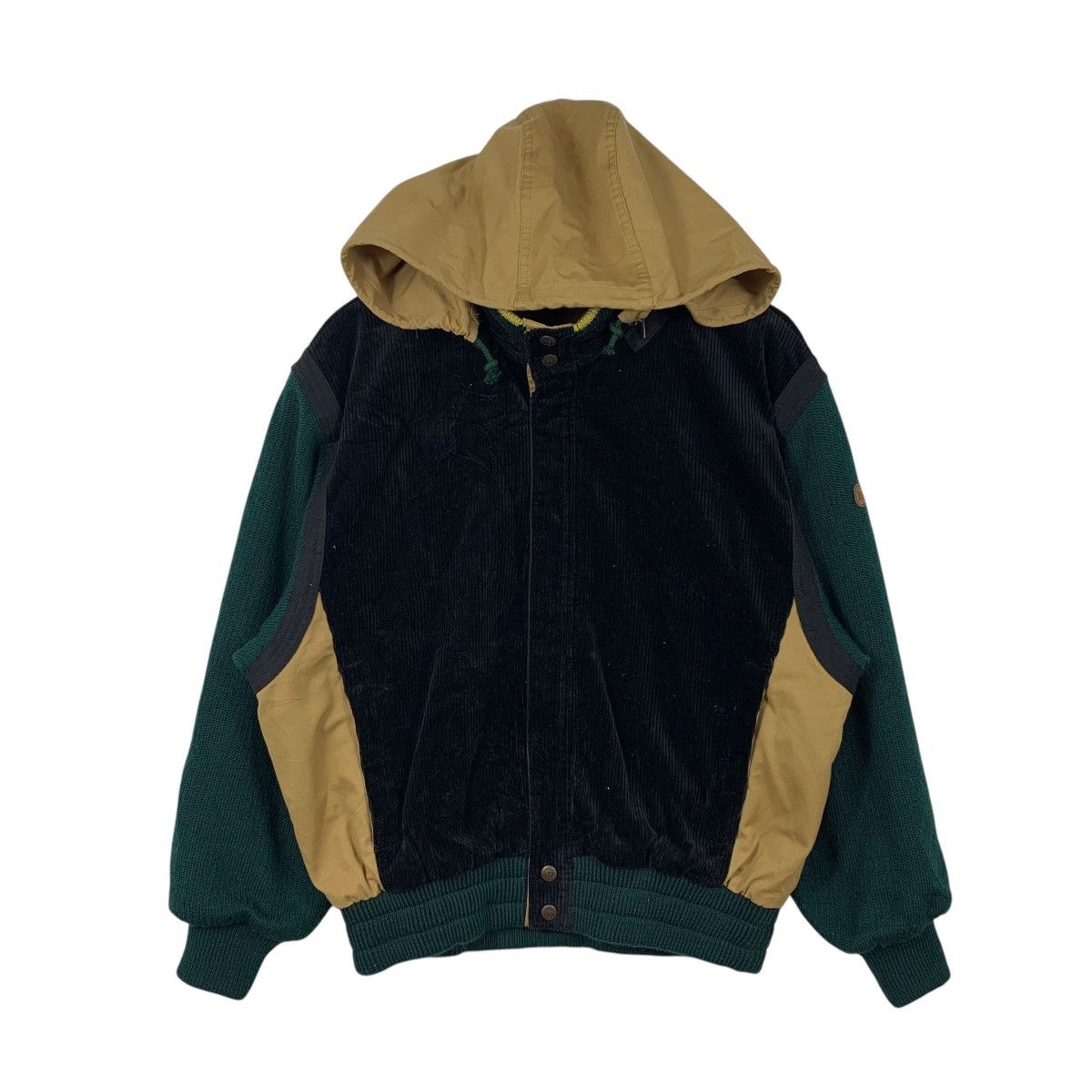 Vintage Vintage PIA SPORTS Casualwear Coduroy Hoodie Bomber Jacket Size US XL / EU 56 / 4 - 1 Thumbnail