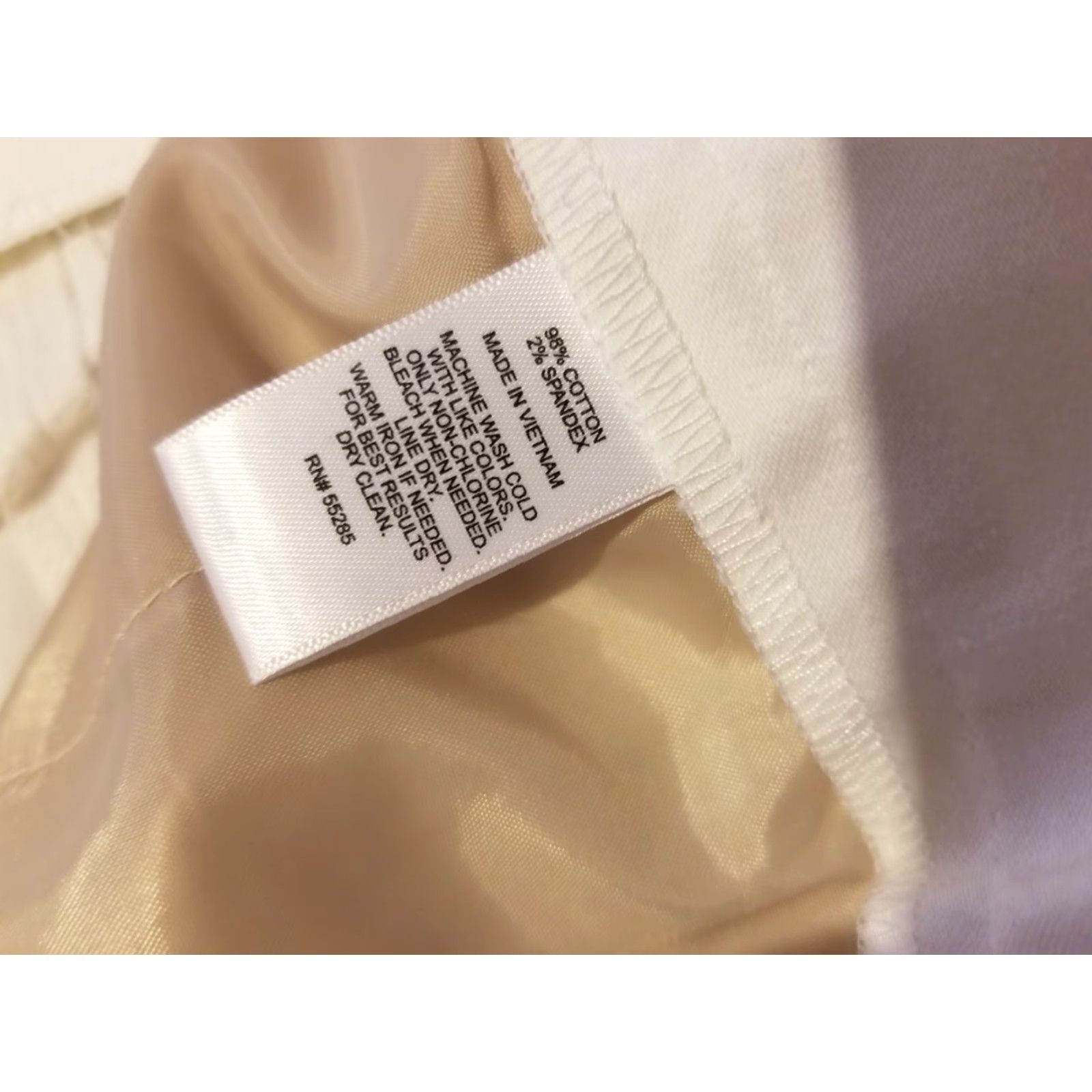 Express Womens Express Dress Pants 8 White Flat Front Chino Slack Trousers Pants Mens? Size 30" / US 8 / IT 44 - 4 Thumbnail