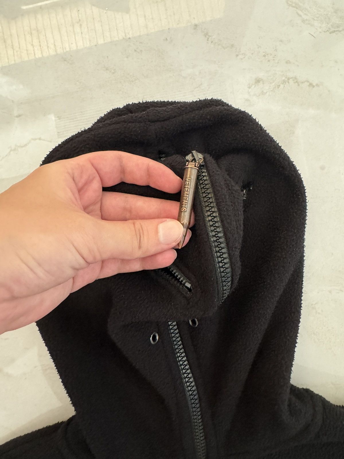 Vetements *RARE* Vetements SS19 Black Gimp Mask Bullet Fleece Hoodie Size US L / EU 52-54 / 3 - 5 Thumbnail