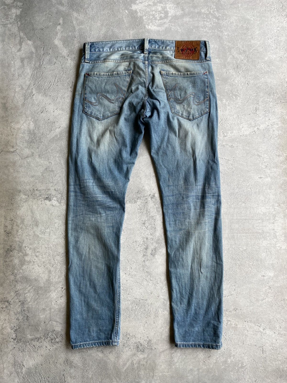 Edwin Edwin Edokatsu Distressed Selvedge Denim Size US 33 - 9 Thumbnail