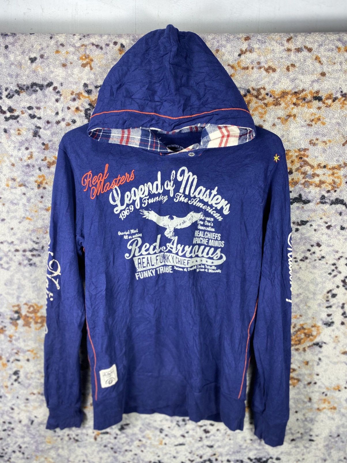 Japanese Brand REAL MASTERS POEM IFSIXWASNINE STYLE LIGHT HOODIE Size US M / EU 48-50 / 2 - 4 Thumbnail