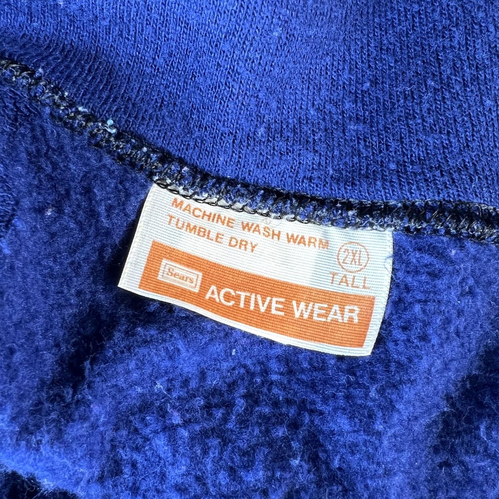 Sears VINTAGE Sears Jacket Mens 2XL Tall Blue Fleece Track Full Zip Activewear 70s Size US XXL / EU 58 / 5 - 5 Thumbnail