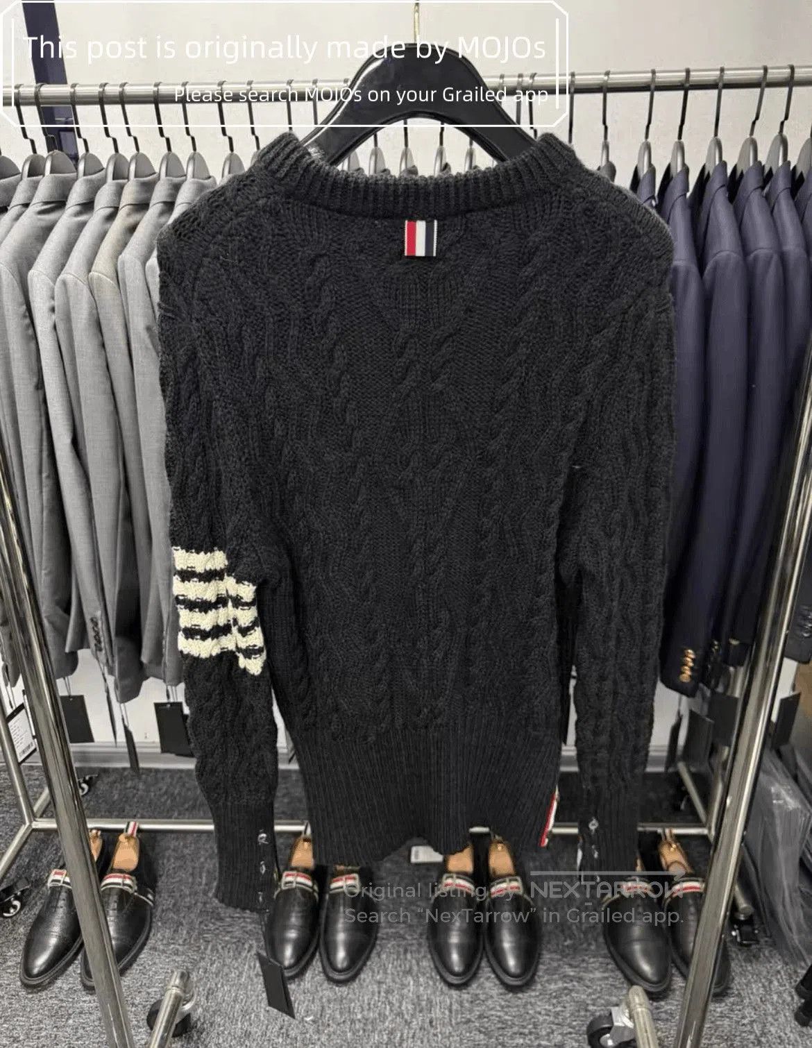 Thom Browne Sz 2 Thom Browne Black Four Stripes Knitwear. Size US M / EU 48-50 / 2 - 2 Thumbnail