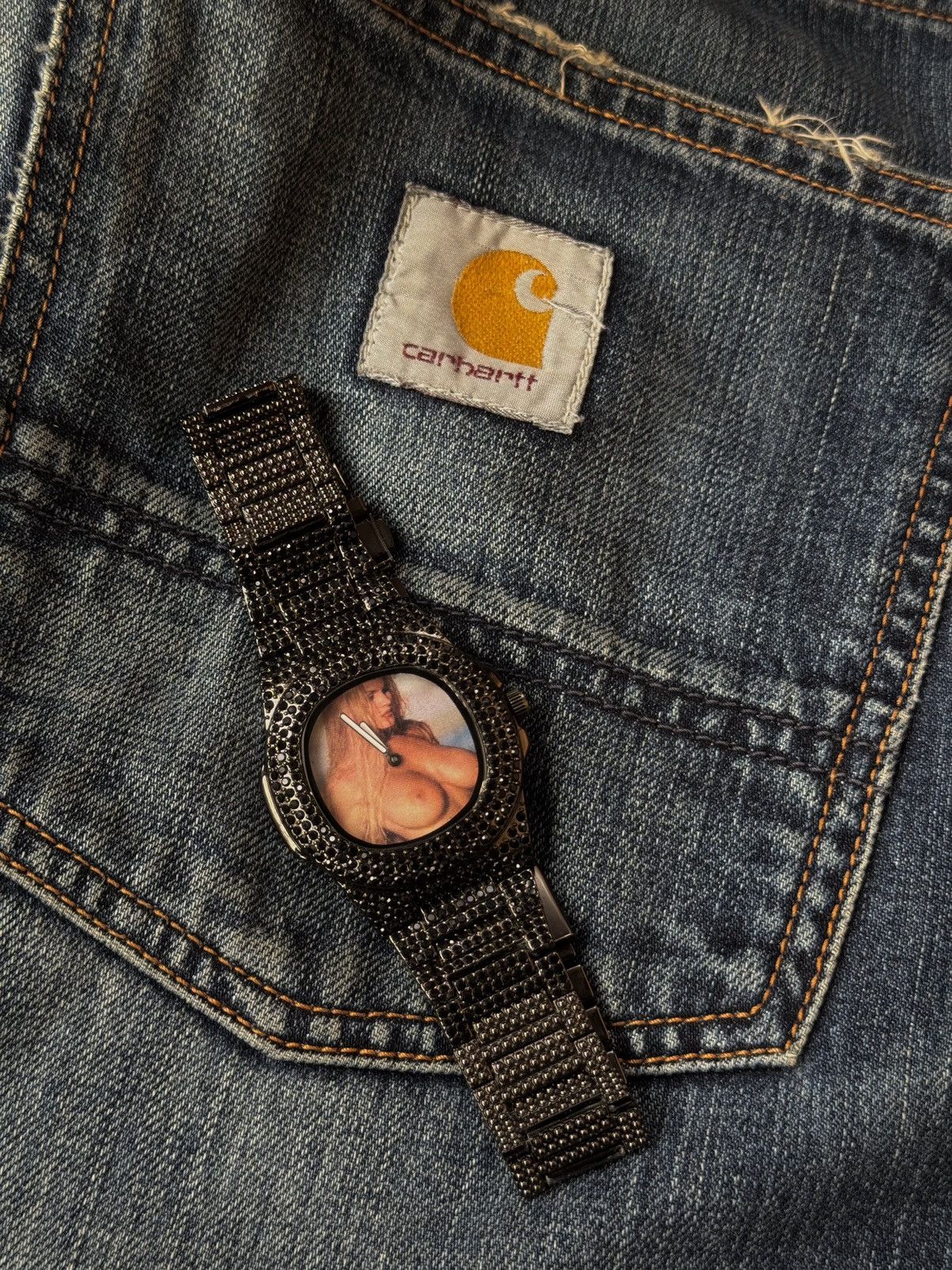 Vintage 😍Vintage 00s Rare 18+ Girl watch with stones, WORK Size ONE SIZE - 7 Thumbnail