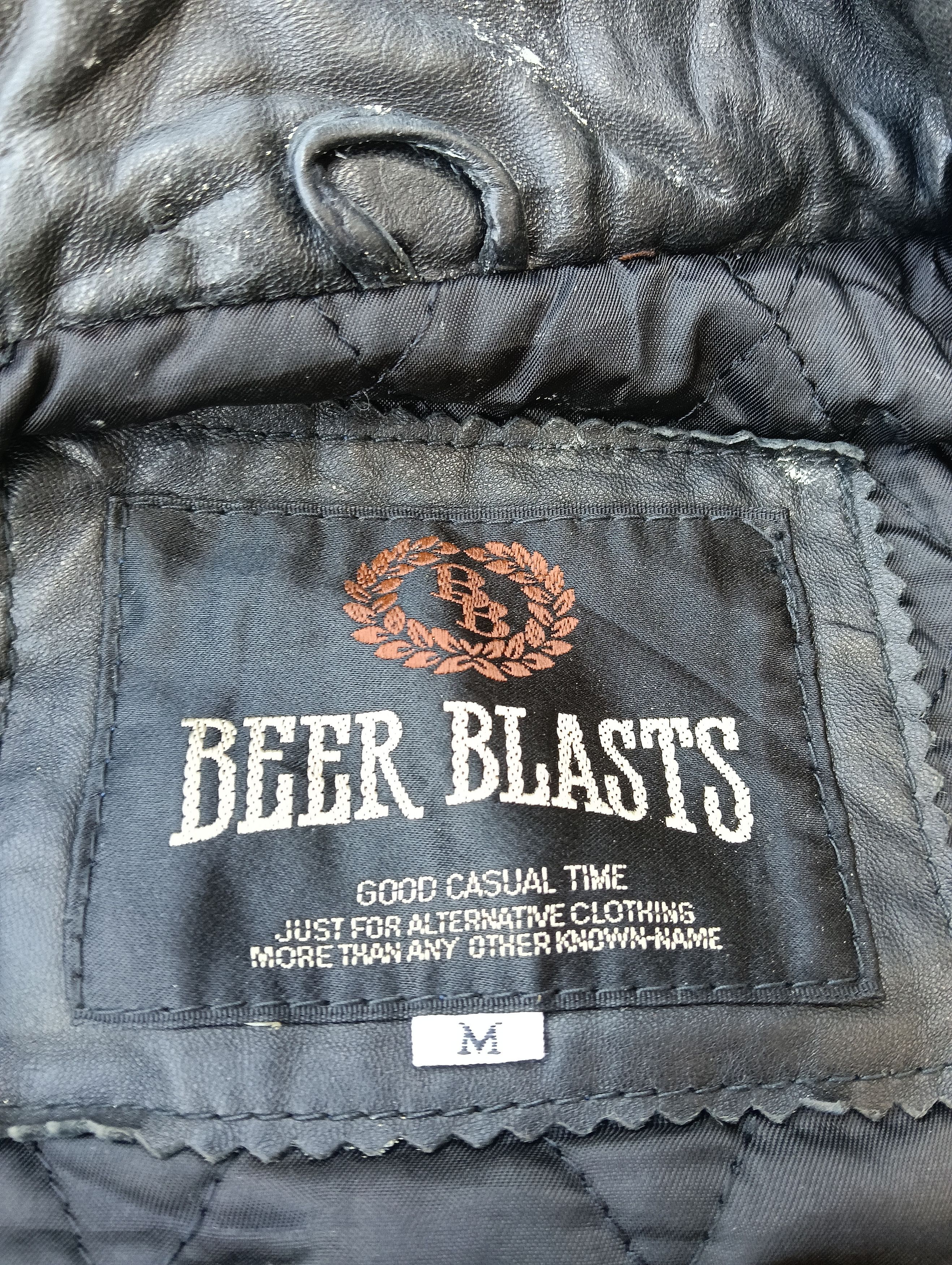 Leather Vintage Beer Blasts leather sheep jacket. Size US M / EU 48-50 / 2 - 3 Thumbnail
