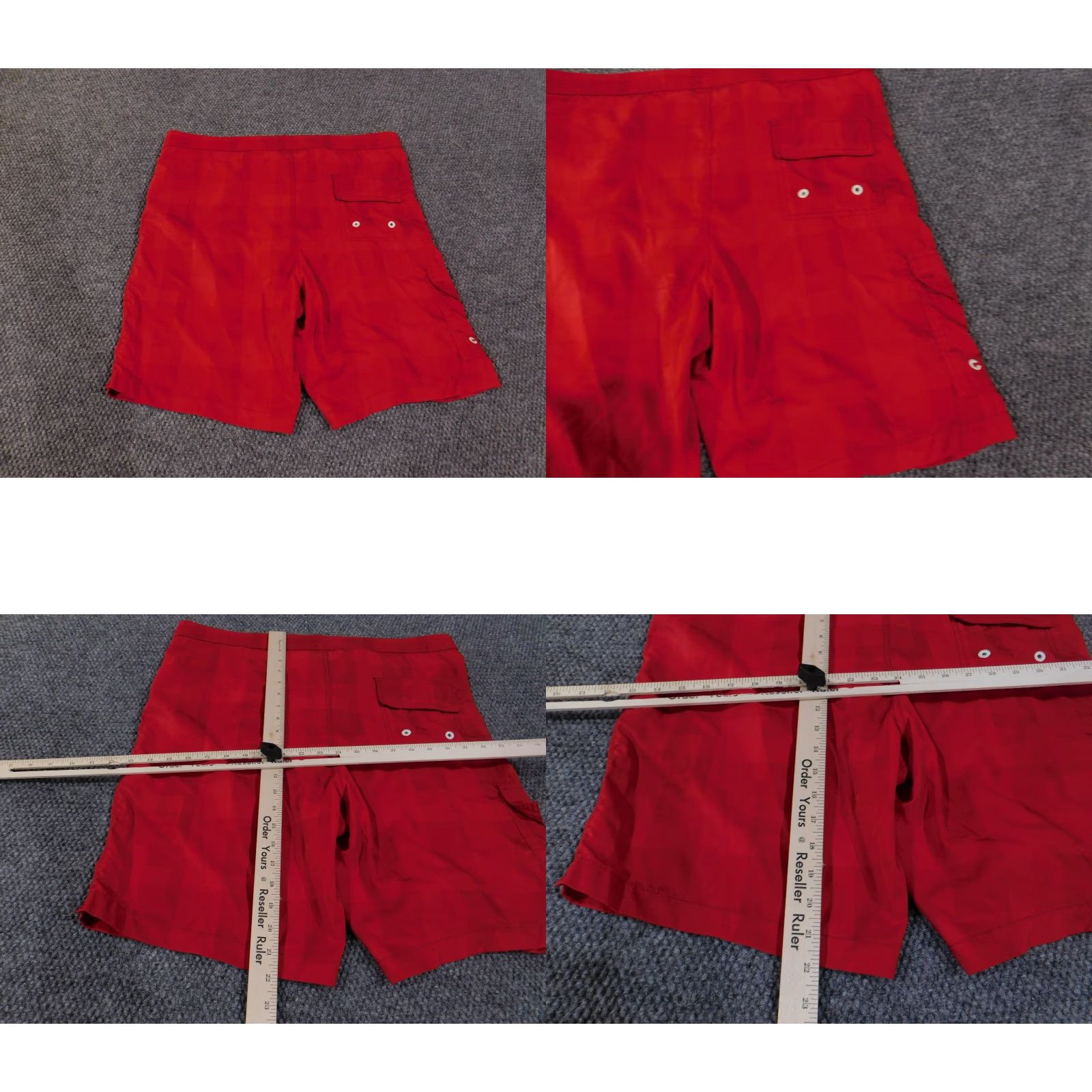 Tommy Bahama Tommy Bahama Bottoms Mens Large Red Relax Trunks Lined Swim Cargo Beach Pattern Solid Vintage: No Size US 33 - 8 Thumbnail