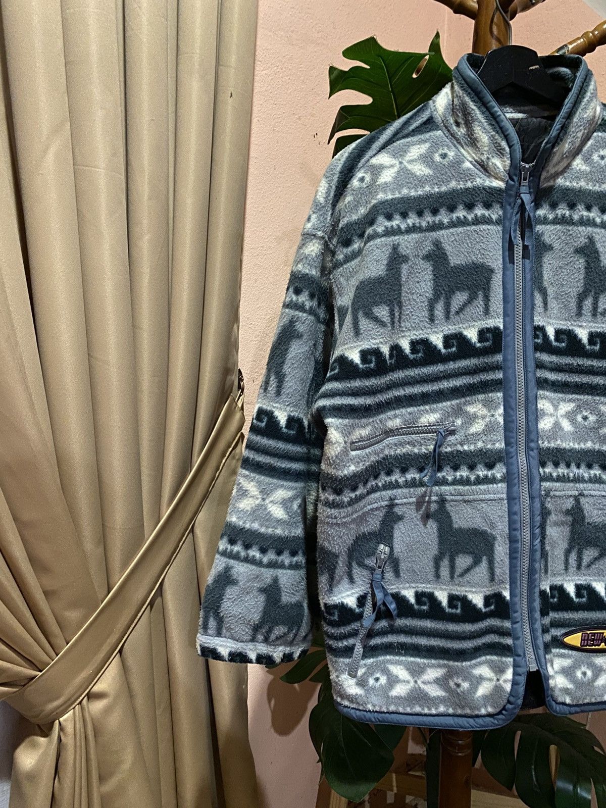 Vintage Vintage New Breed Aztec Pattern Fleece Jacket | 90s Outdoor Size US M / EU 48-50 / 2 - 7 Thumbnail