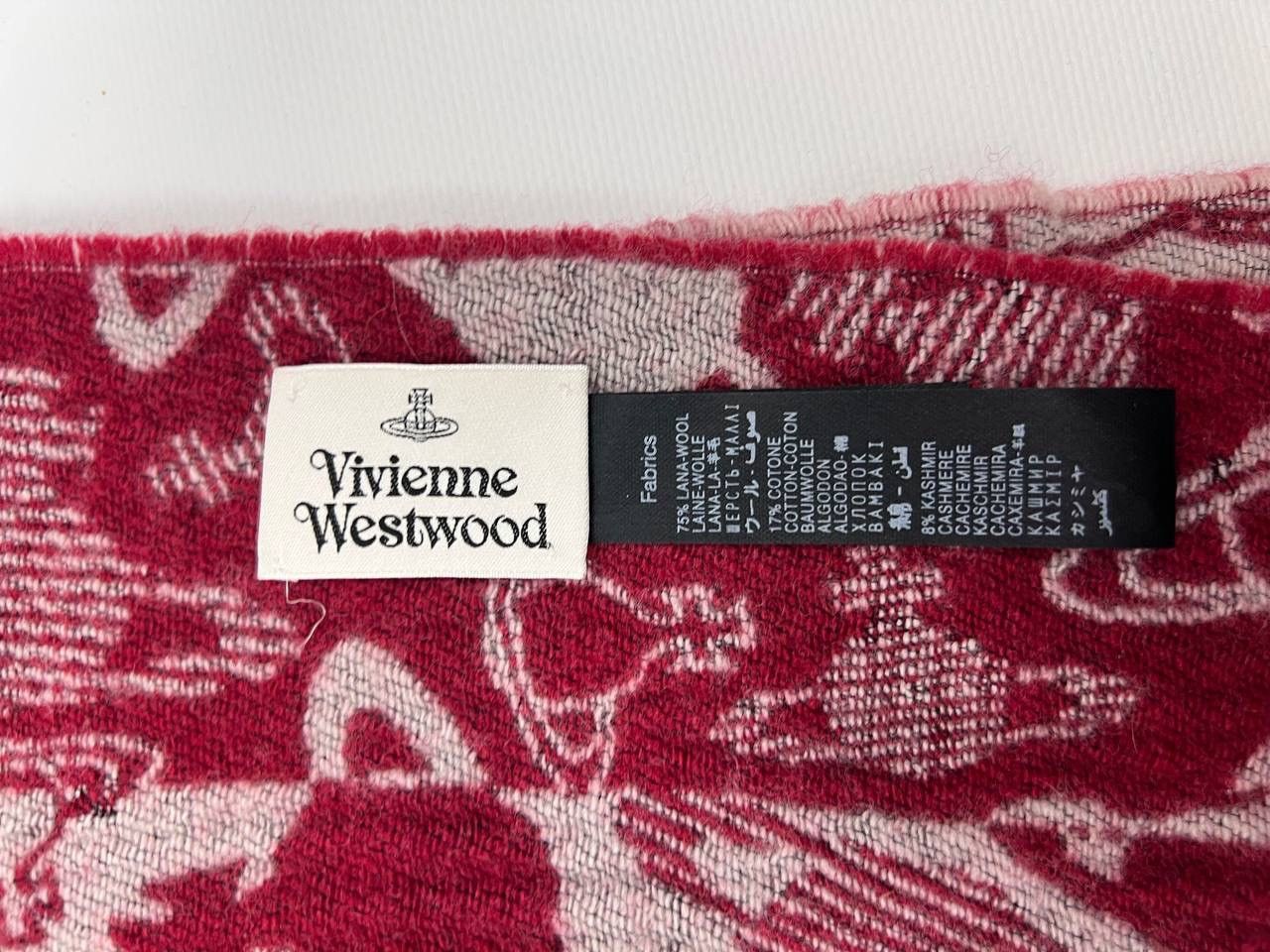 Vivienne Westwood Vivienne Westwood monogram wool scarf Size ONE SIZE - 3 Thumbnail