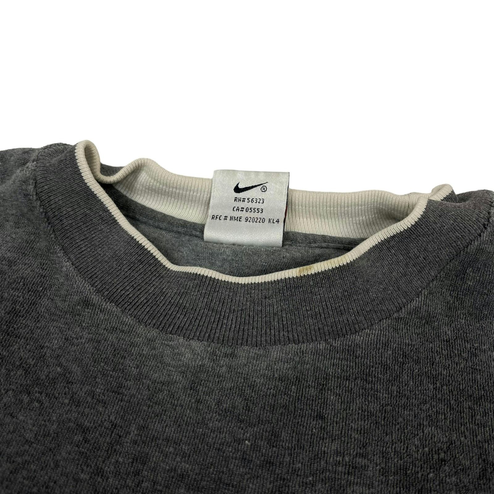 Nike × Vintage Nike Women's Gray Spellout Swoosh Sweatshirt Medium (8-10) Size M / US 6-8 / IT 42-44 - 8 Thumbnail
