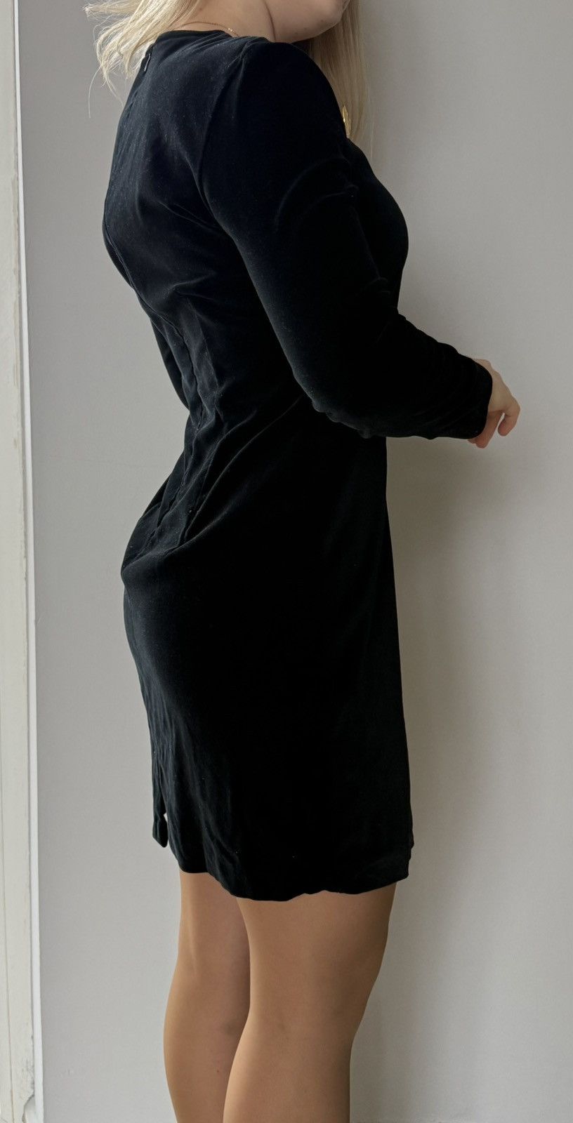 Versus Versace 90s Versus Gianni Versace Velvet Dress size 28/42 Size M / US 6-8 / IT 42-44 - 3 Thumbnail