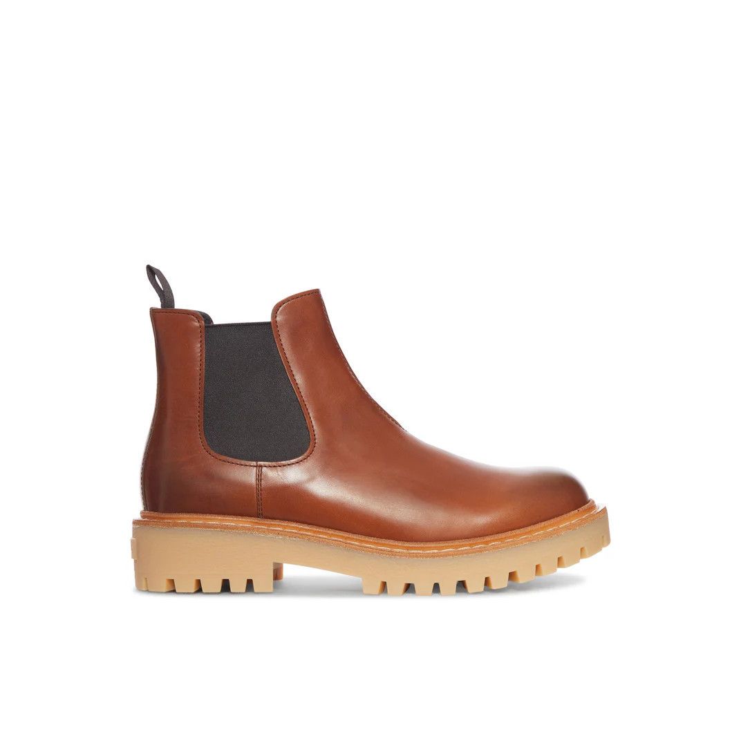 PRADA Cognac Brown Leather Boots New/Authentic (Men's size:7