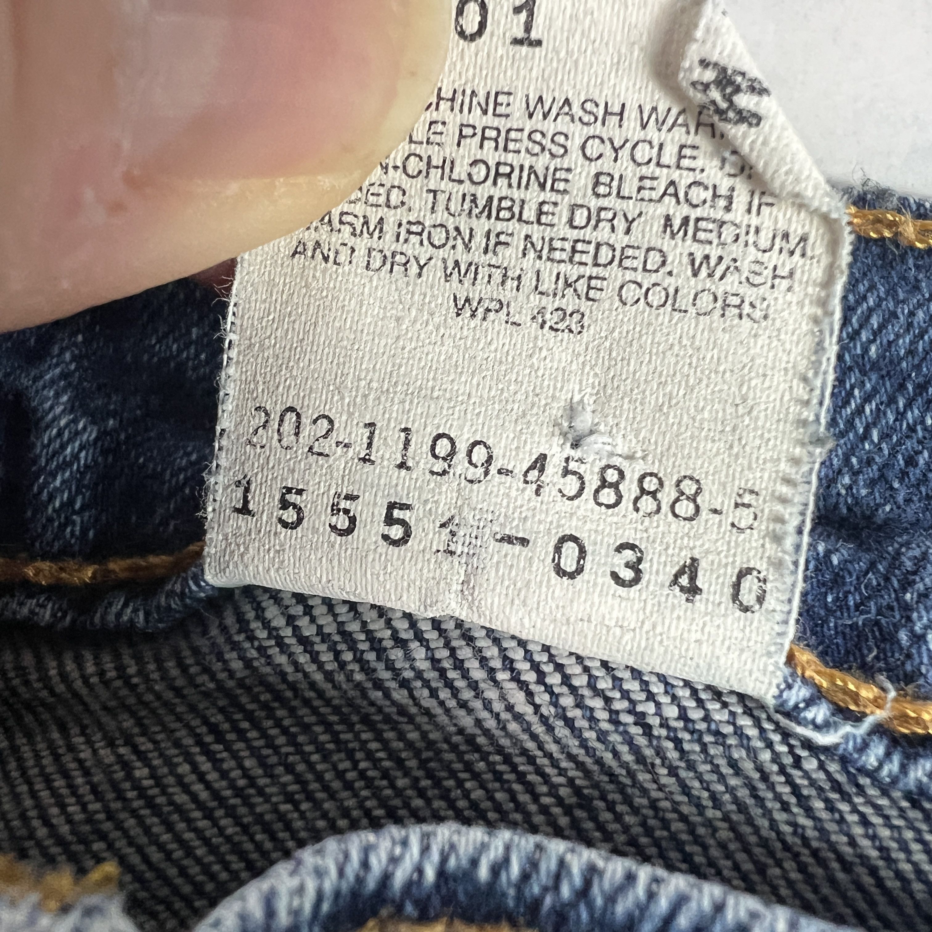 Levi's VTG 90s Levi's Jeans 550 Relaxed Tapered Blue Stretch Denim Size 30" / US 8 / IT 44 - 9 Thumbnail