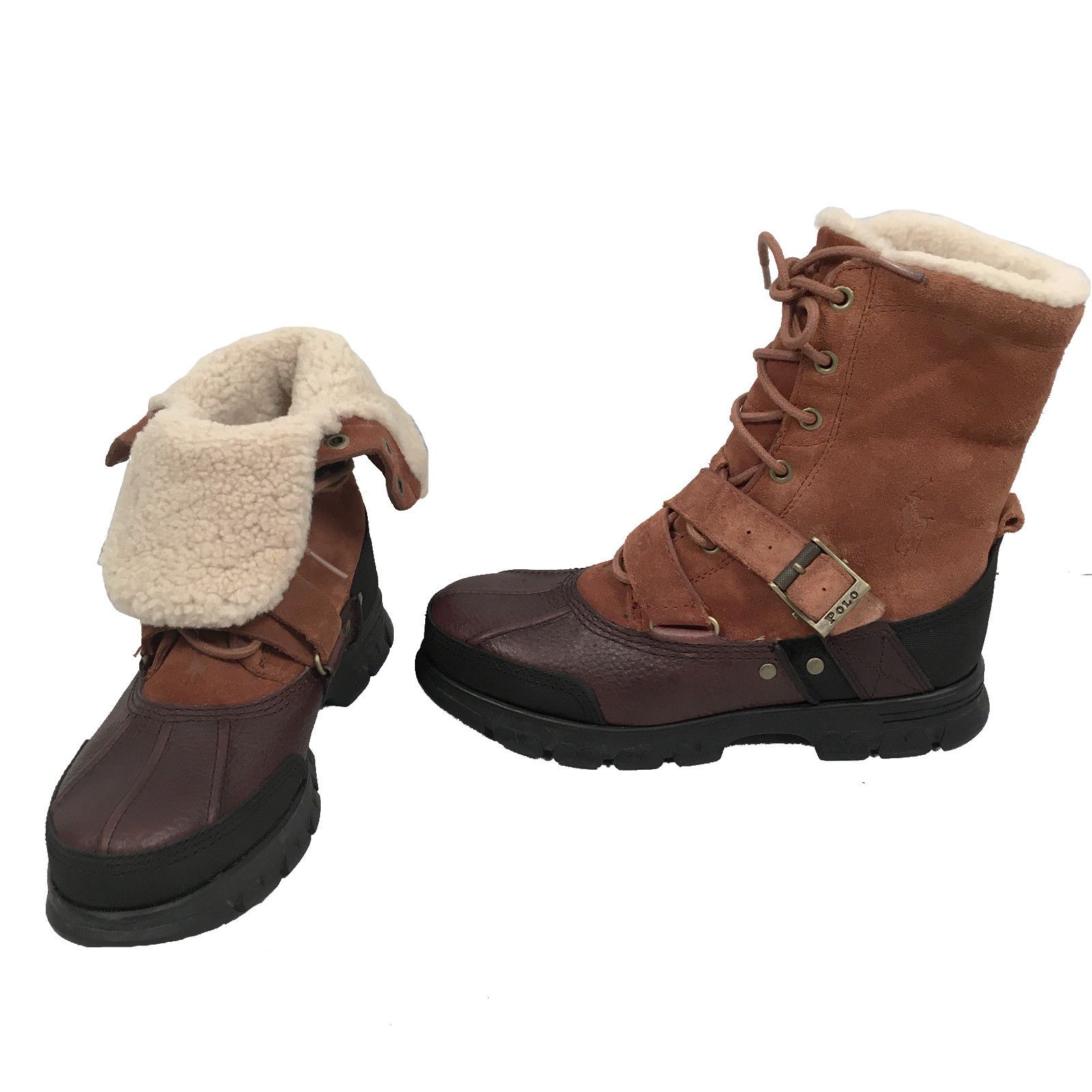 Polo Ralph Lauren NEW Vintage Polo Ralph Lauren Tavin Rollover Shearling Boots Size US 8 / EU 41 - 1 Thumbnail