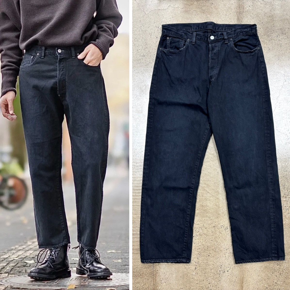 A.PRESSE A.presse 25ss No.37 ap Washed Wide Denim Pants 34/30 Size US 34 / EU 50 - 1 Thumbnail