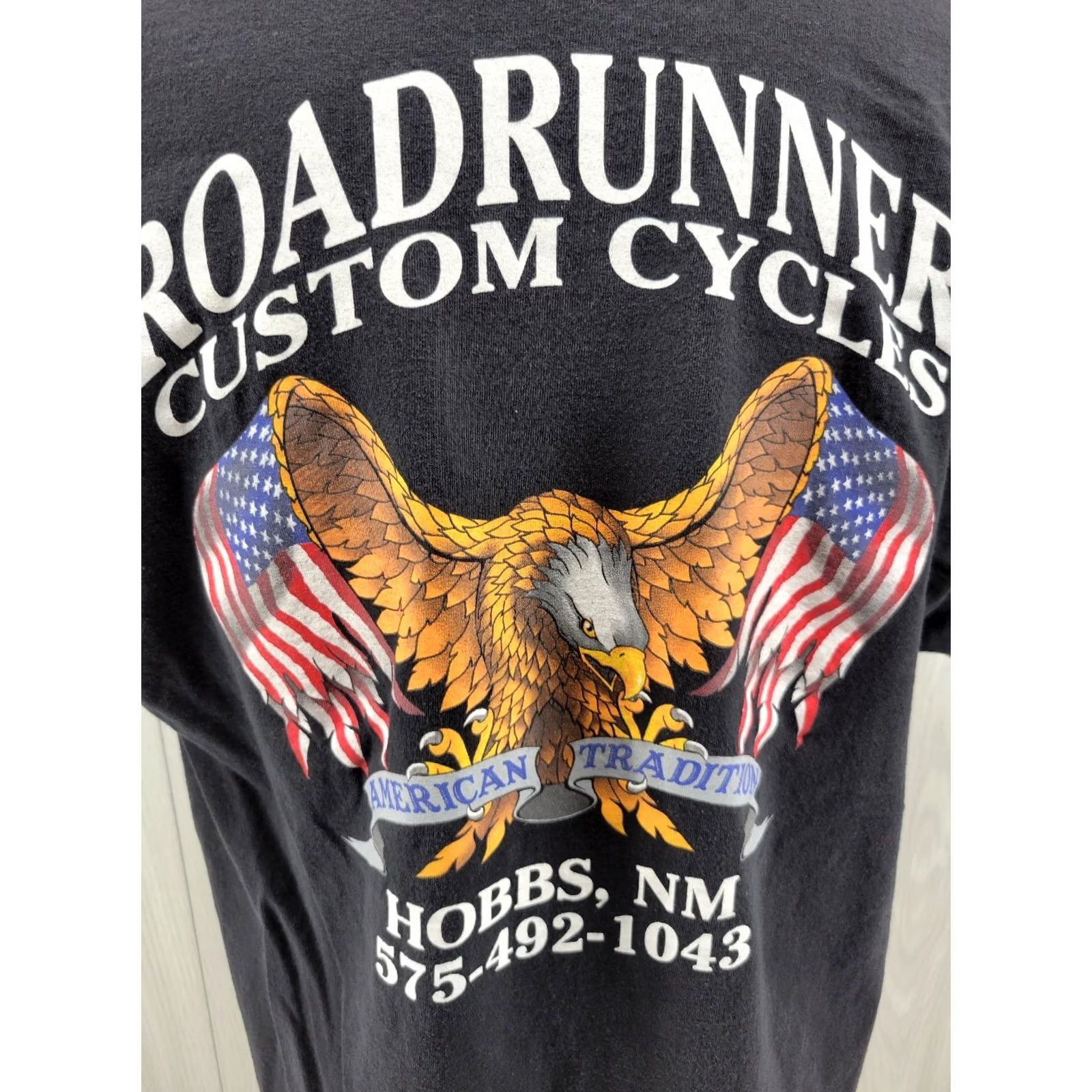 Vintage VINTAGE Roadrunner Custom Cycles Hobbs NM Mens Shirt Size XL Wolf Pack Shirt Size US XL / EU 56 / 4 - 7 Thumbnail
