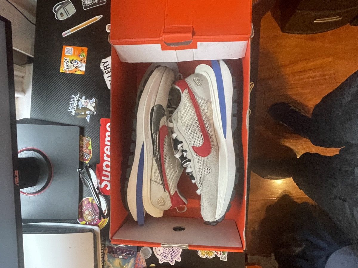 Nike × Sacai Sail Nike Sacai VaporWaffle Size US 12 / EU 45 - 5 Thumbnail