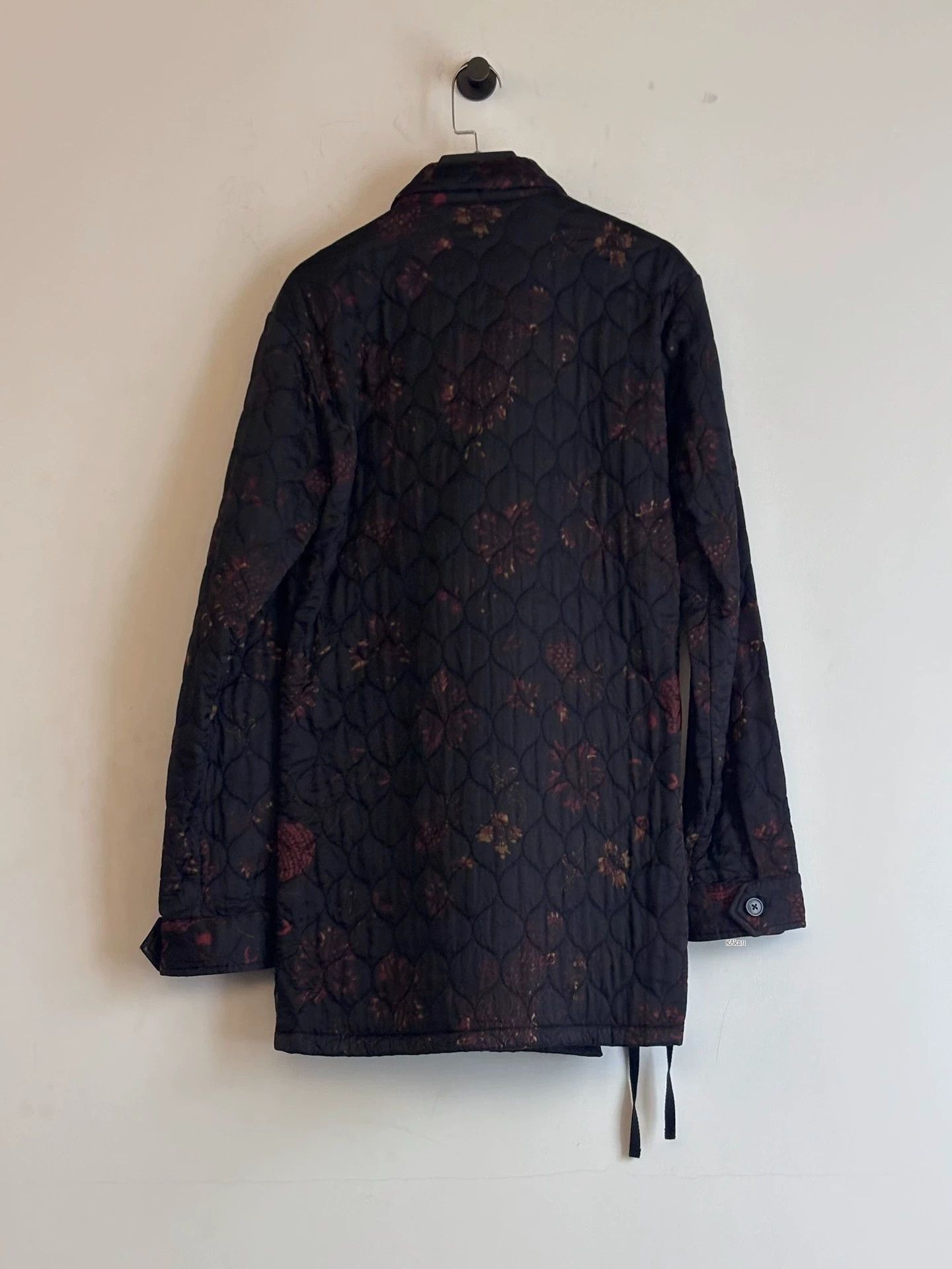 Dries Van Noten Black Quilted Floral Wrap Jacket Size US S / EU 44-46 / 1 - 7 Thumbnail