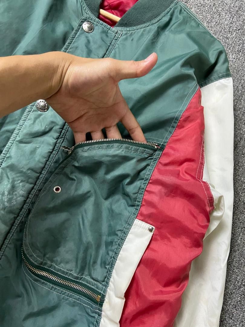 Japanese Brand Agress Sports Brand Color Block Bomber Style Jacket (183) Size US M / EU 48-50 / 2 - 8 Thumbnail