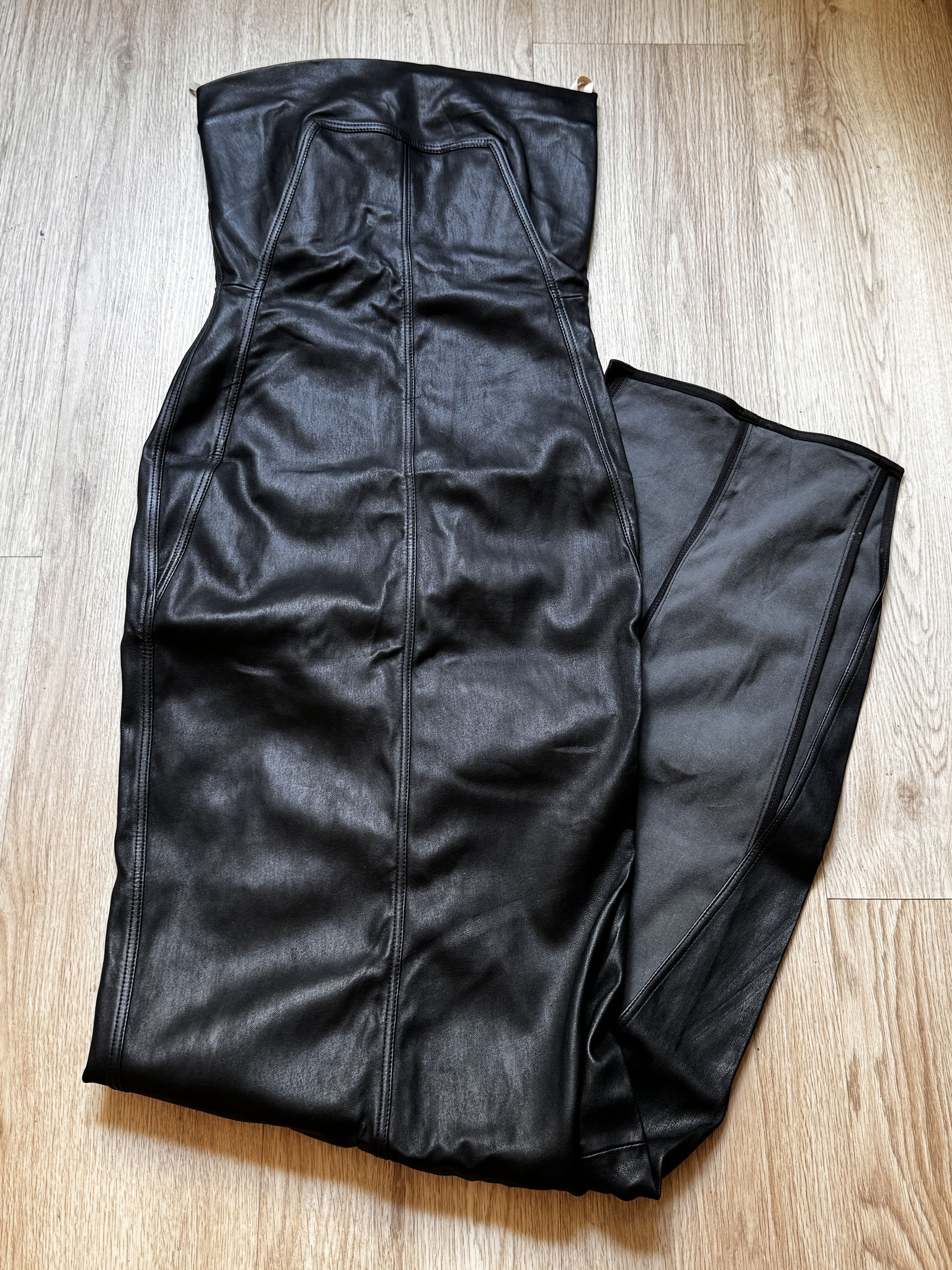 Rick Owens Black leather dress as seen on Kendal Jenner Size XS / US 0-2 / IT 36-38 - 2 Thumbnail