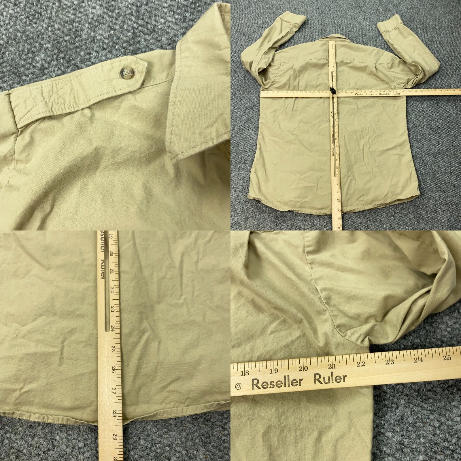 Walls VINTAGE Walls Plaid Button-Up Shirt Mens Medium Beige Utility Safari Classic USA Size US M / EU 48-50 / 2 - 8 Thumbnail