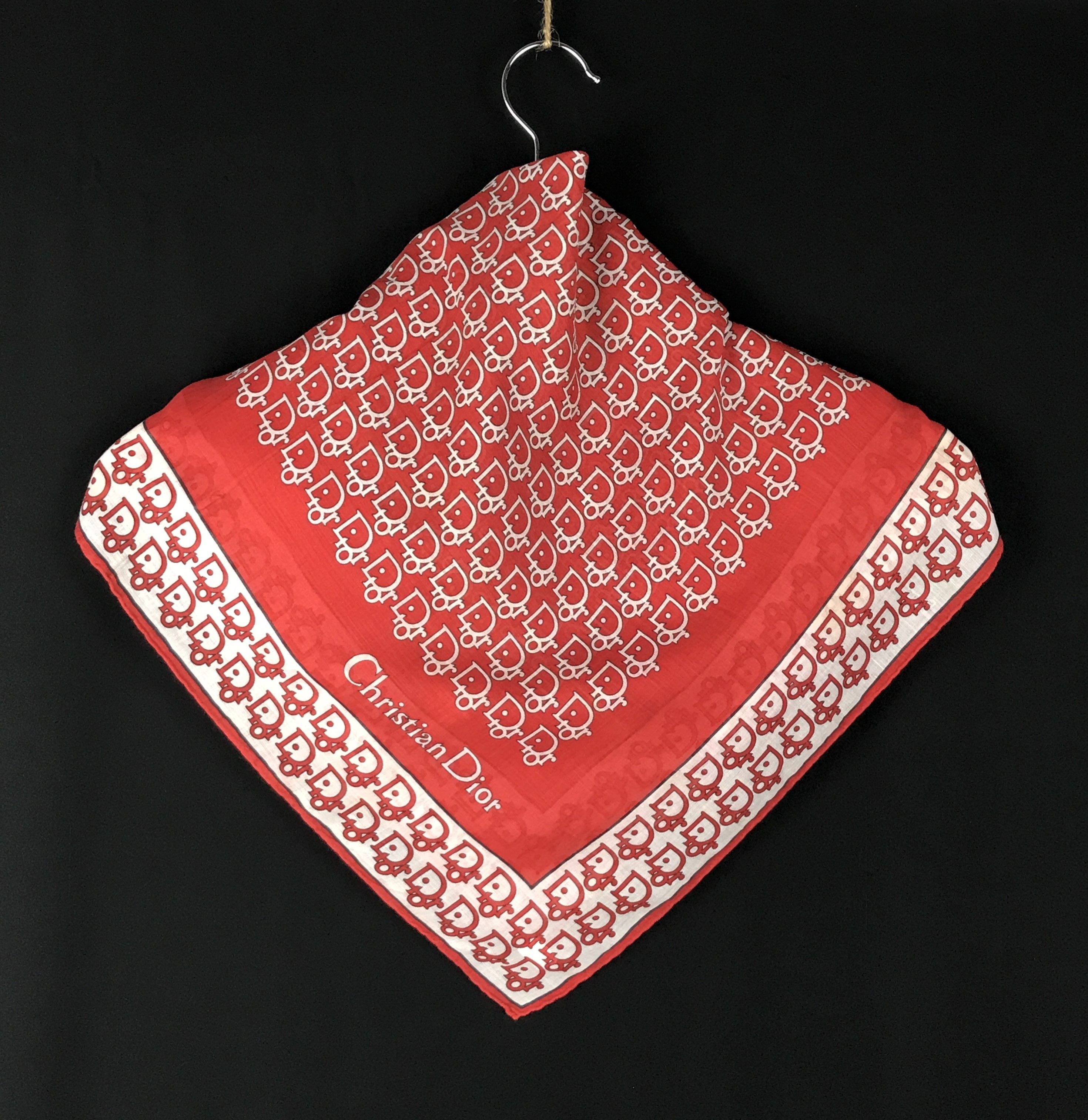 Designer Vintage Christian Dior Monogram Silk Scarf Size ONE SIZE - 4 Thumbnail