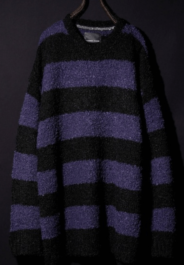 Number (N)ine Number nine ALPACA STRIPED KNIT BIG PULLOVER sweater 