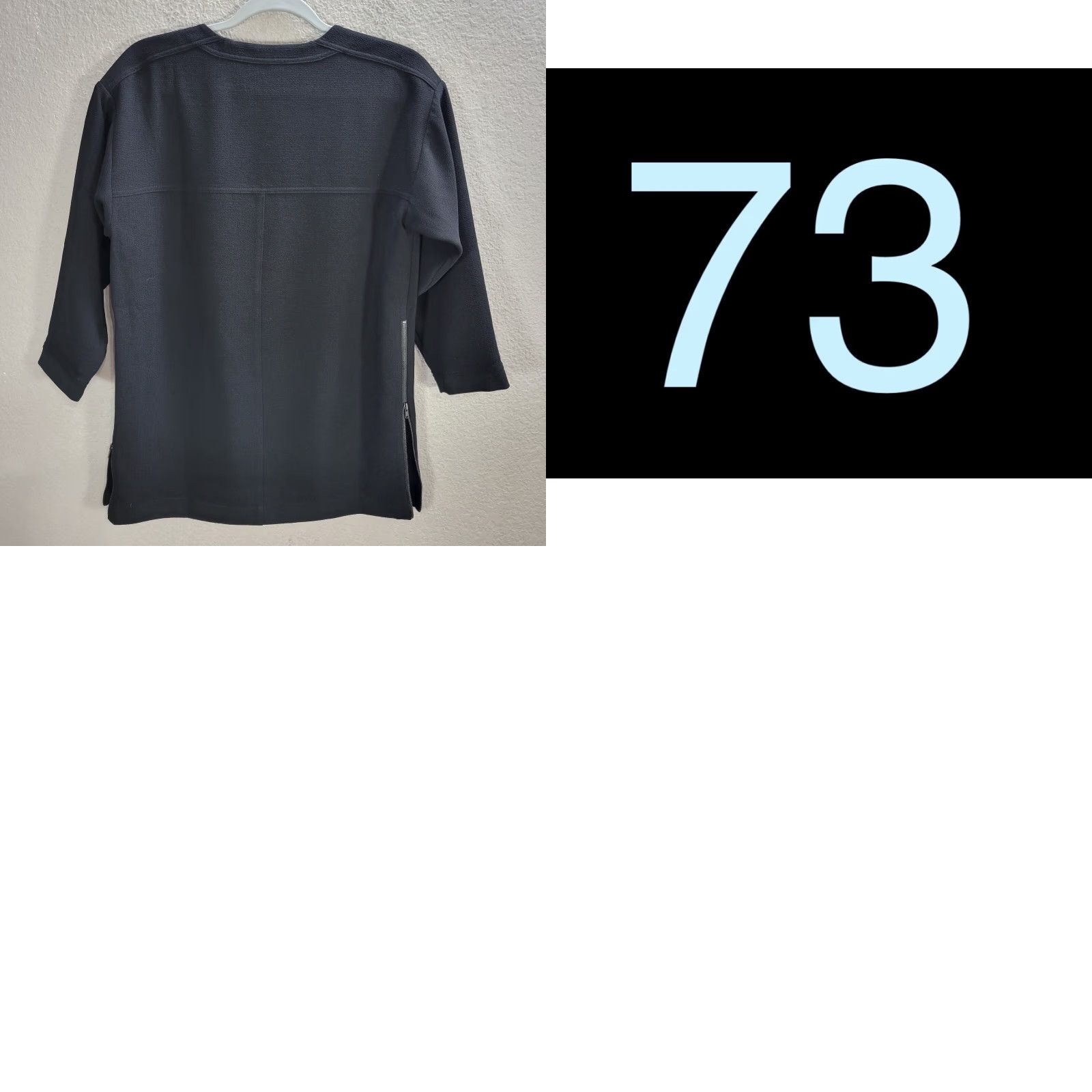 Madewell Women's Madewell Black 3/4 Sleeve Slit Pullover Shirt S Dress Casual Shirt Womens Slit Pullover 3/4 Sleeve Black Madewell Shirt Size S / US 4 / IT 40 - 8 Thumbnail