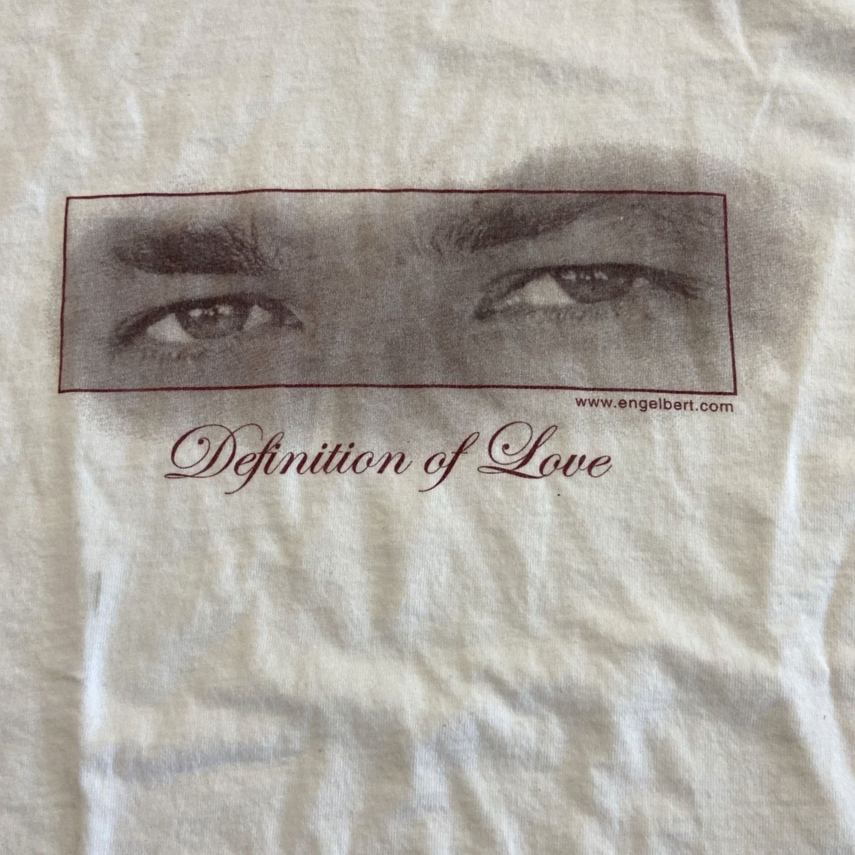 Fruit Of The Loom VINTAGE 2002 Engelbert Humperdinck definition of love T Shirt Large Mens White Cotton 1990s Fruit of the Loom Regular Size L Size US L / EU 52-54 / 3 - 2 Thumbnail