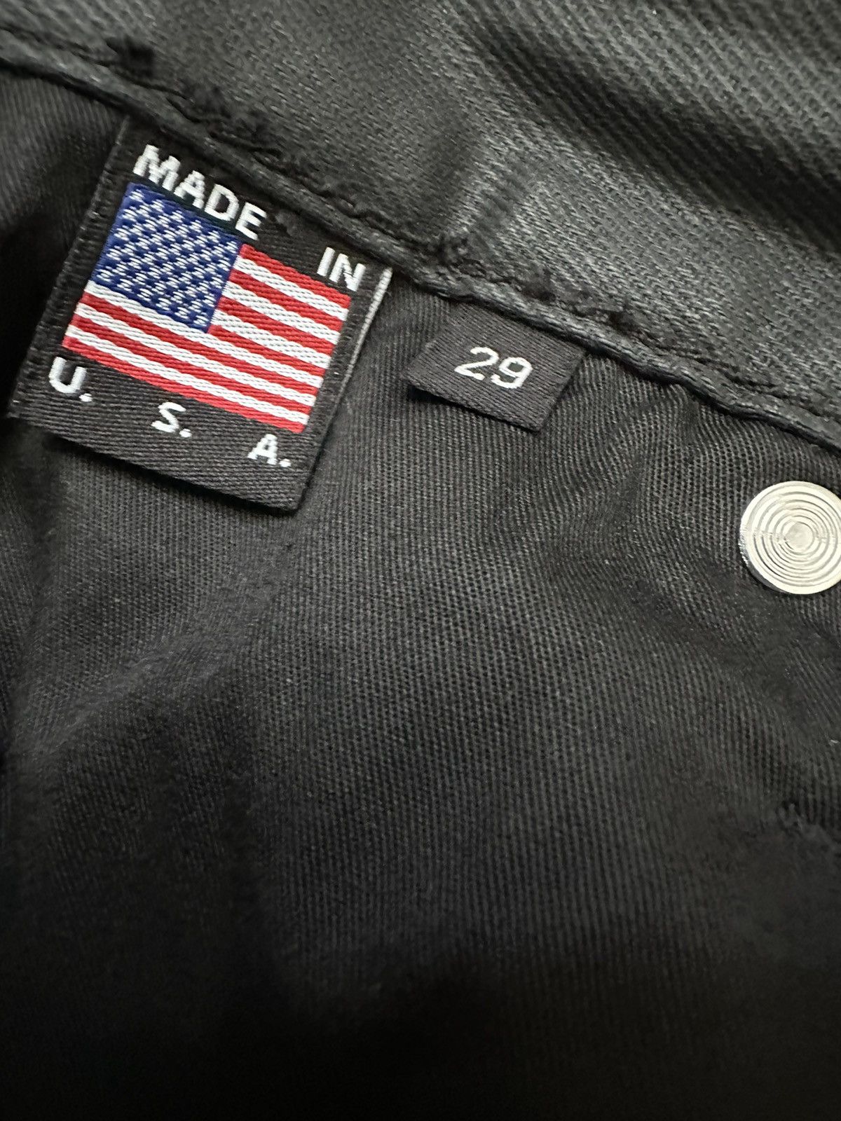 LOSTSHDWS Waxed sun logo denim black Size US 29 - 4 Thumbnail