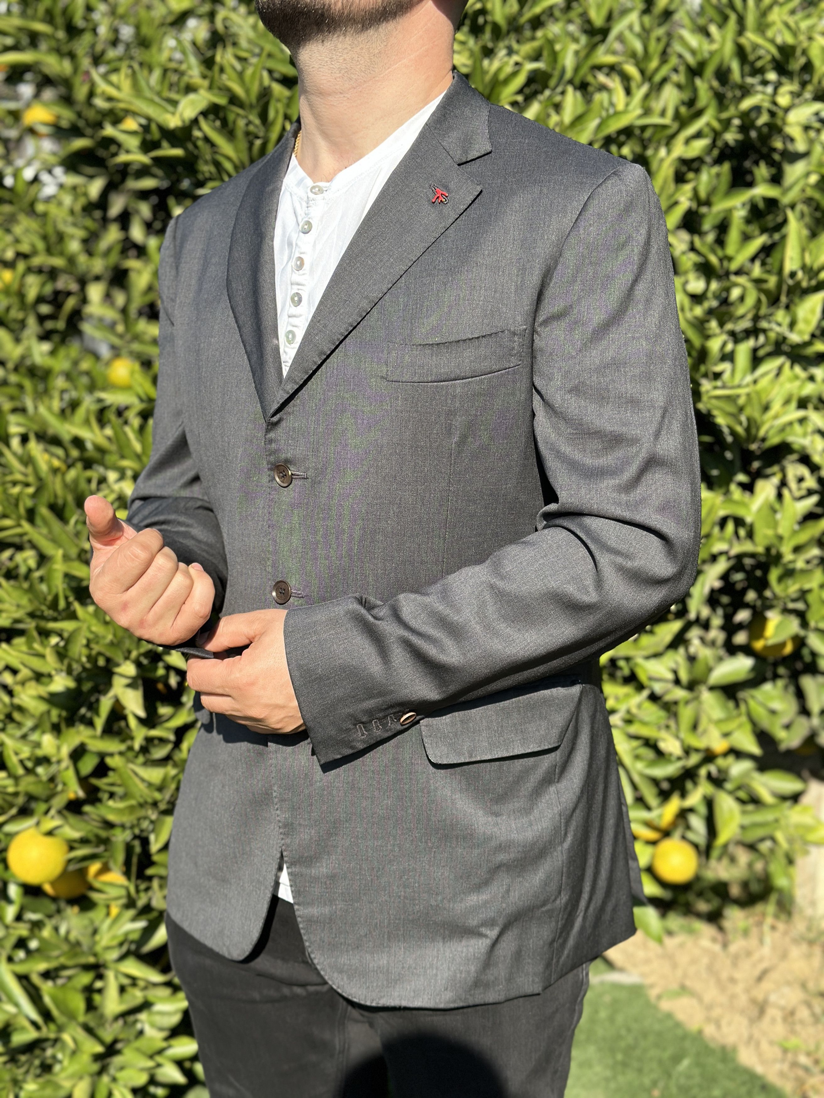 Isaia Isaia Napoli Aqua Spider Tuxedo Formal Jacket Size 54 7 R L Size 54R - 15 Thumbnail