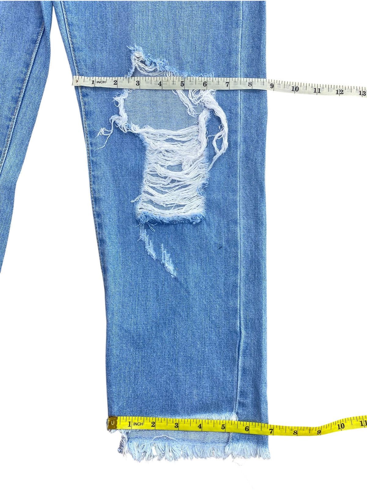 Japanese Brand Japanese hyphenworld Faded Wash Hairy leg Distress Jeans Size US 30 / EU 46 - 8 Thumbnail