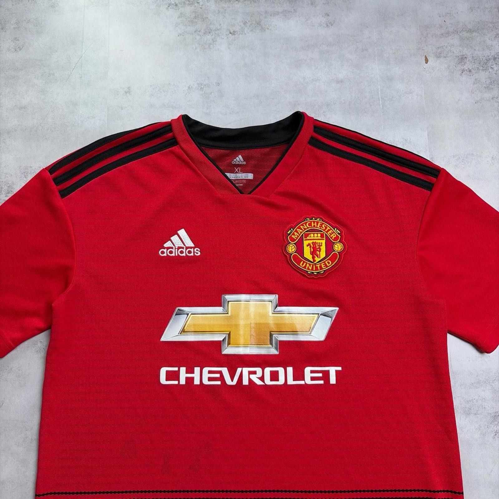 Adidas Y2K Red Adidas Manchester United 2018/19 Home Futbol Jersey Size US S / EU 44-46 / 1 - 2 Thumbnail