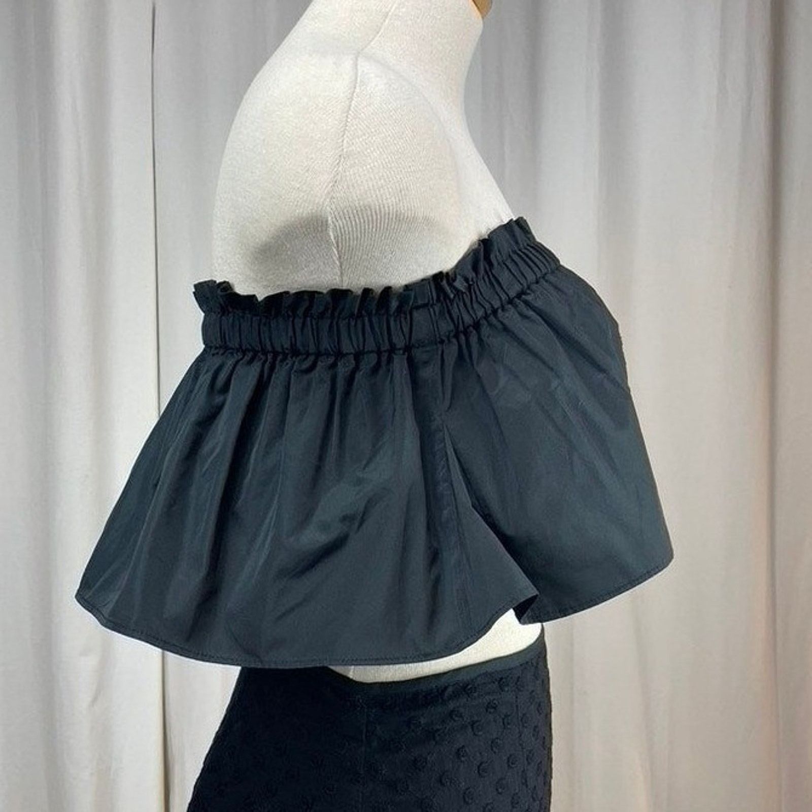 Tanya Taylor Womens (M) Crop Tube Top Ruffled Strapless Sequin Whimsygoth Size M / US 6-8 / IT 42-44 - 2 Thumbnail