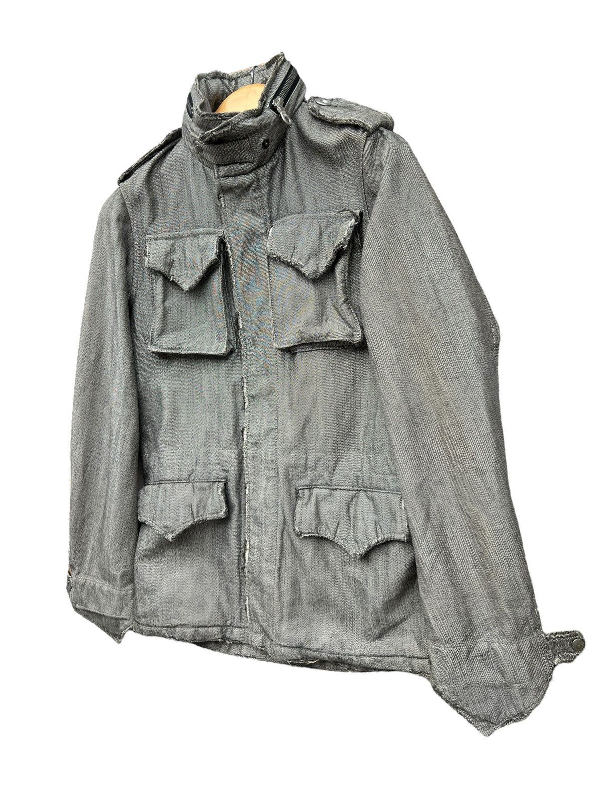 FranCisT MOR.K.S Francist Mor.K.S M65 Distressed Silver Goth Denim Jacket Size US S / EU 44-46 / 1 - 7 Thumbnail