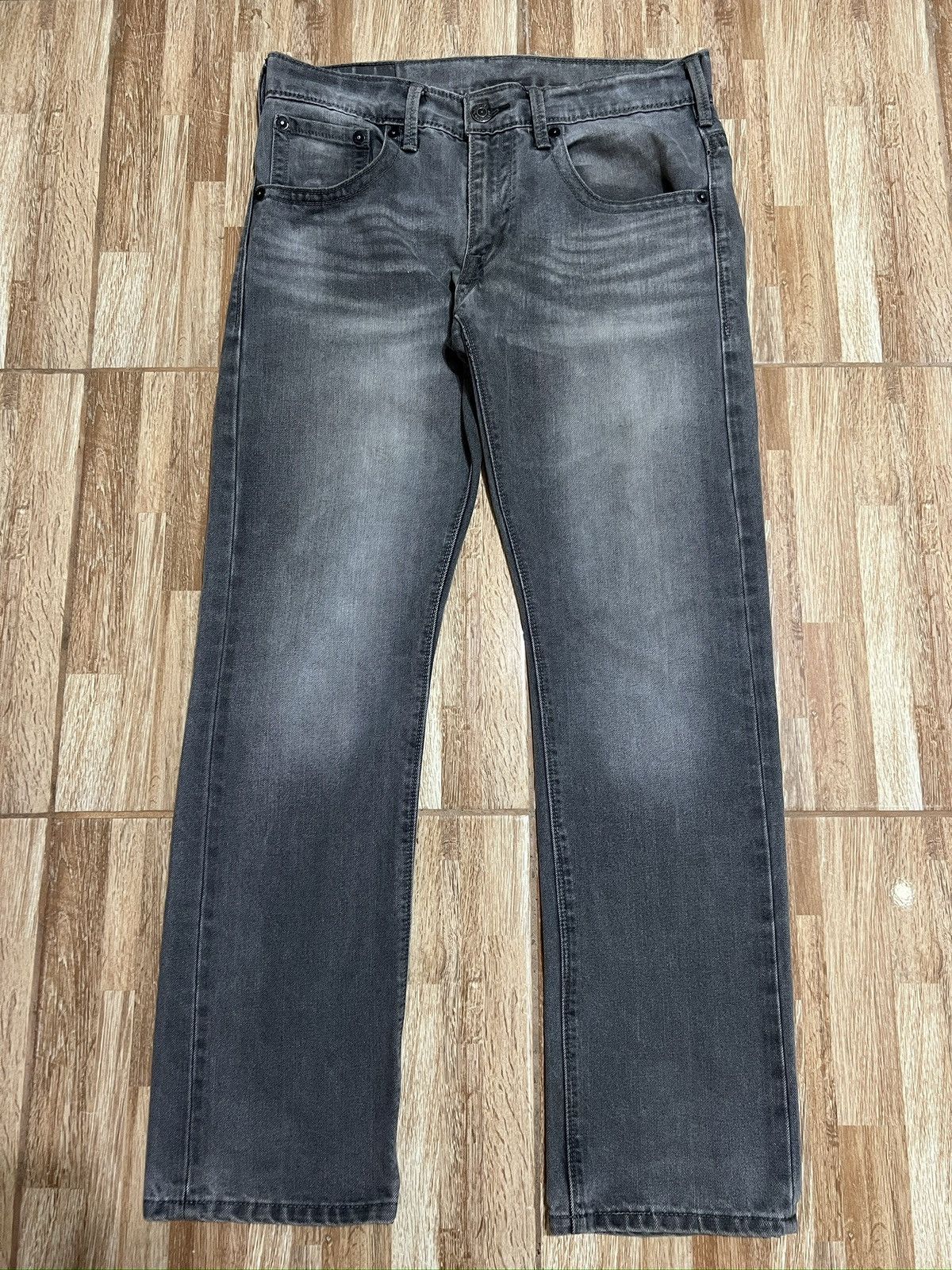 Levi's Levi’s 513 Slim Straight Grey Wash Jeans Size US 34 / EU 50 - 2 Thumbnail