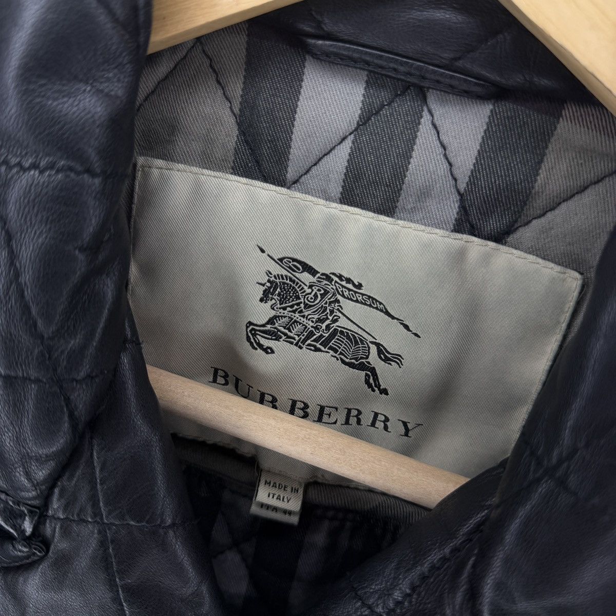 Burberry Burberry Leather Jacket Coat Quilted Belted Double Breasted Size M / US 6-8 / IT 42-44 - 8 Thumbnail