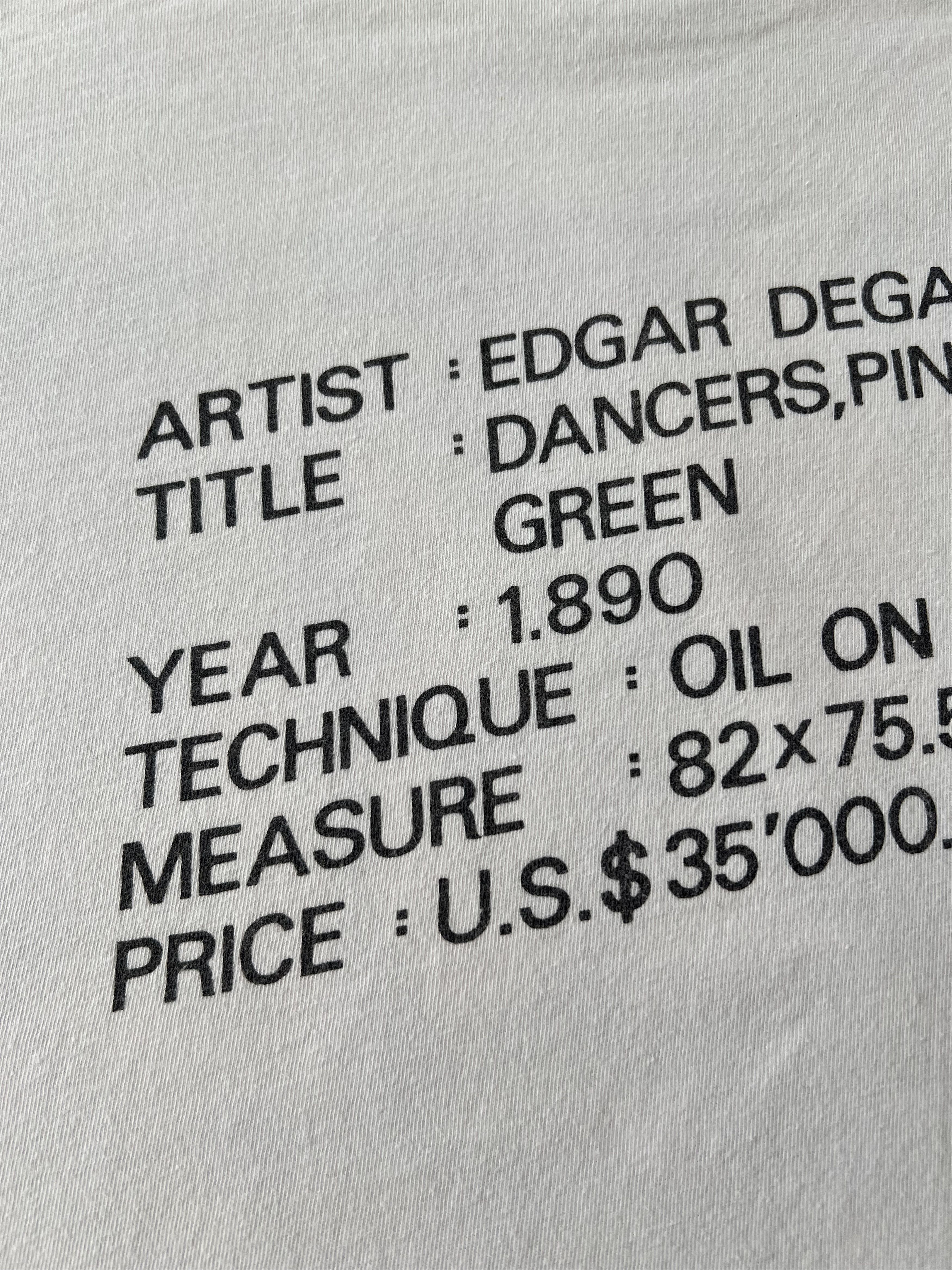 Arts & Science Vintage 90s Edgar Degas Dancers, Pink and Green 1890 T-shirt Size US L / EU 52-54 / 3 - 16 Thumbnail